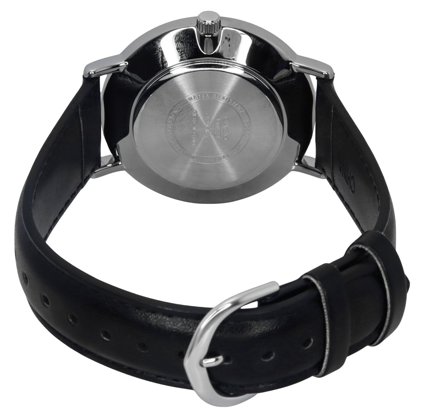 Casio Standard Analog Lederarmband Schwarzes Zifferblatt Quarz MTP-VT03L-1B Herrenuhr