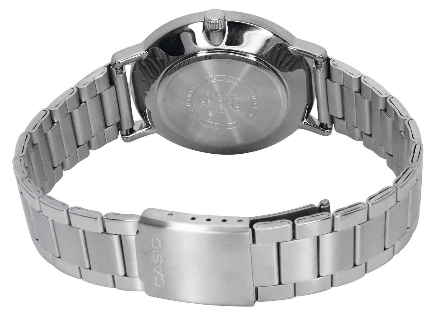 Casio Standard Analog Edelstahl Schwarzes Zifferblatt Quarz MTP-VT04D-1E Herrenuhr