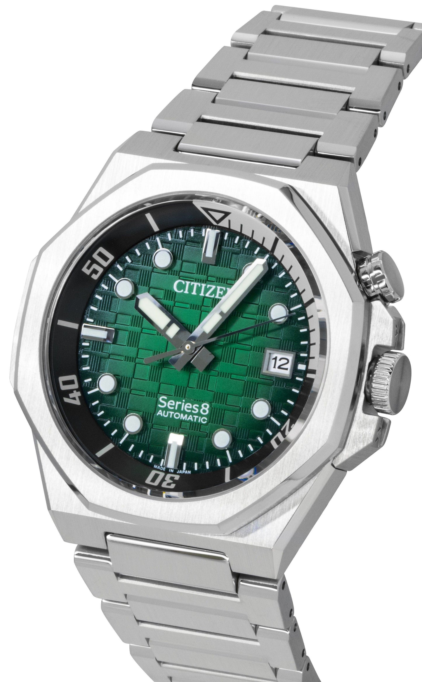 Citizen Series 8 Edelstahl Gr?nes Zifferblatt Automatik Taucher NB6060-58X 200M Herrenuhr
