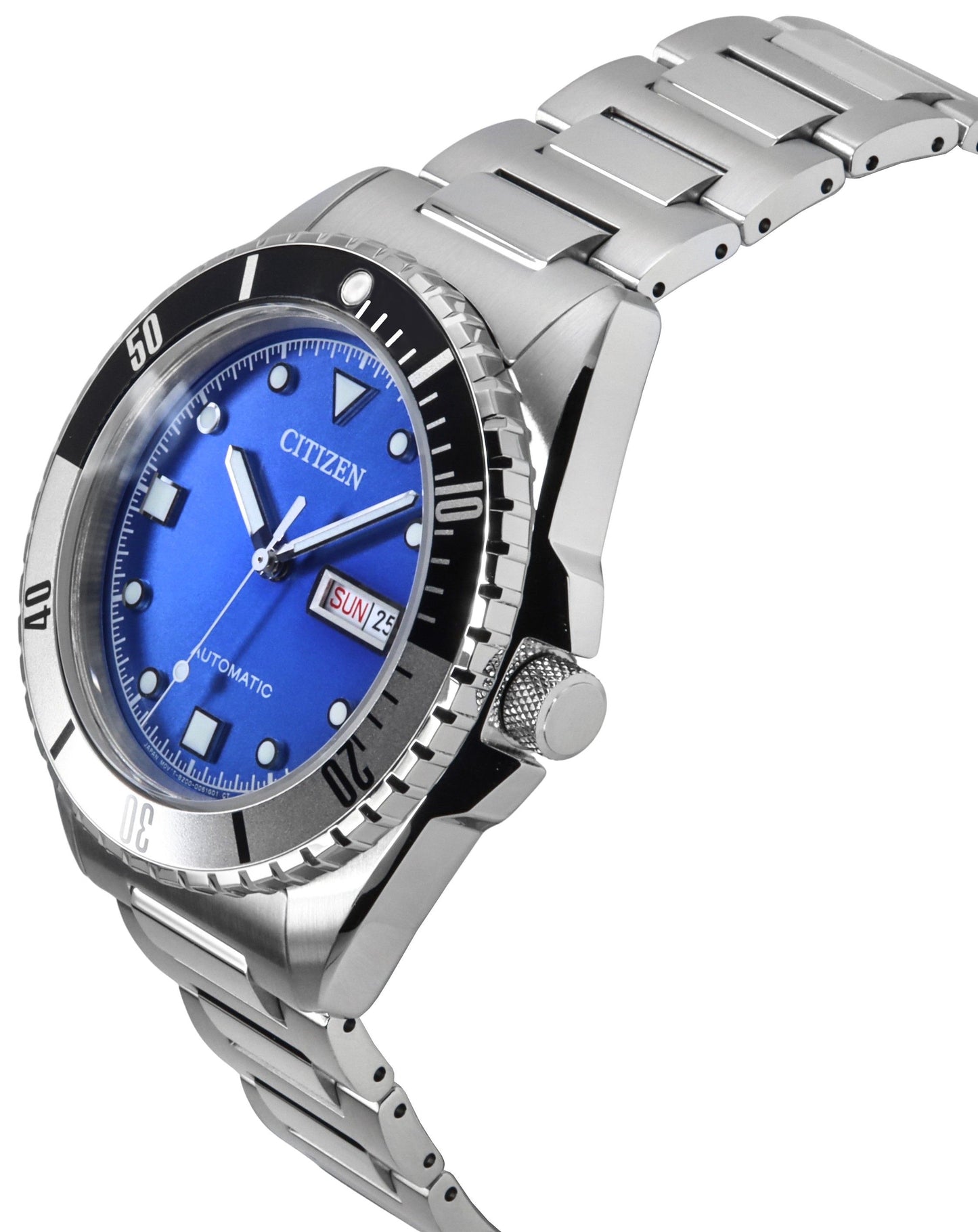 Citizen Sport Edelstahl Blaues Zifferblatt Automatik NH7530-52M 100M Herrenuhr