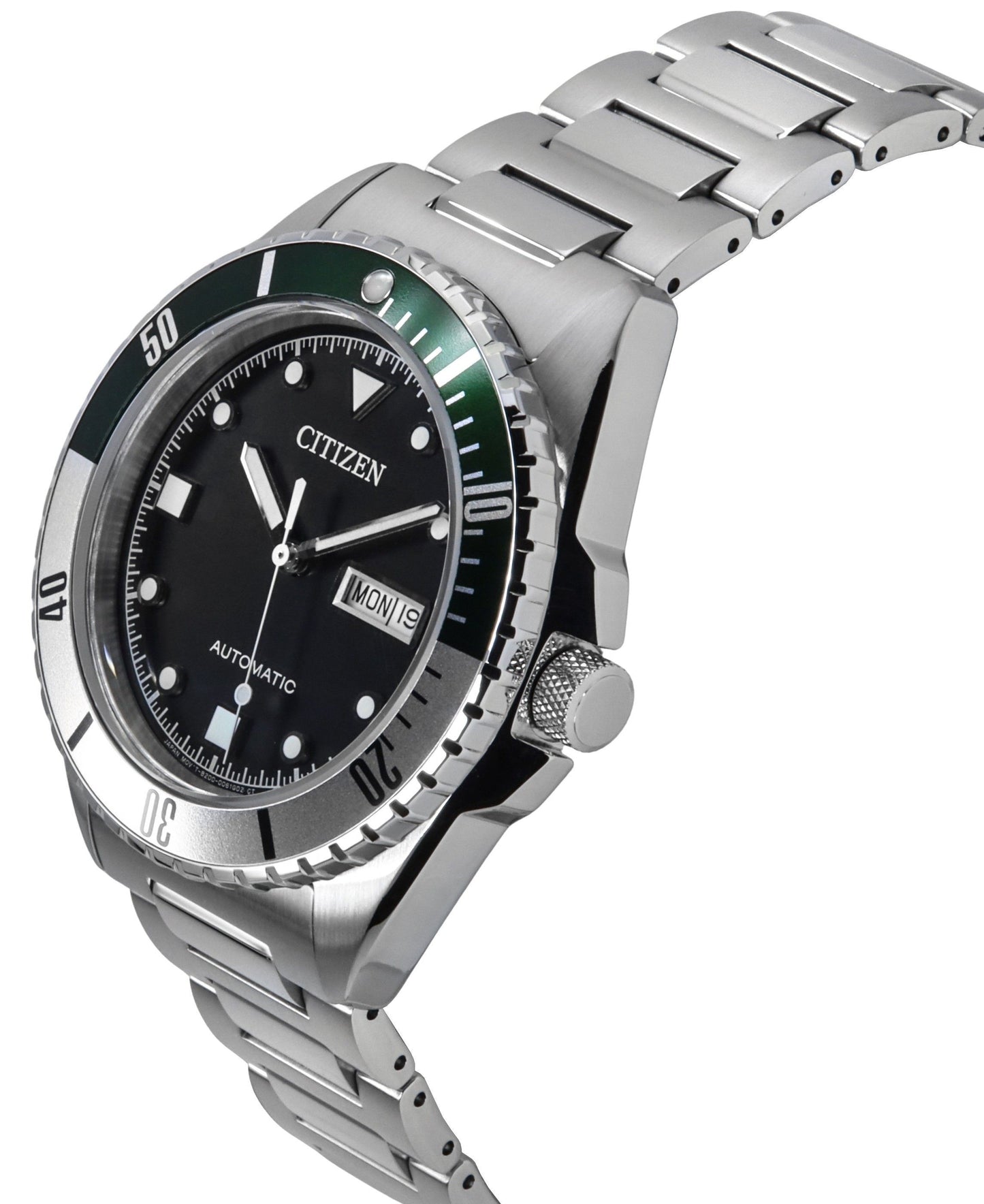 Citizen Sport Edelstahl Schwarzes Zifferblatt Automatik NH7531-50E 100M Herrenuhr