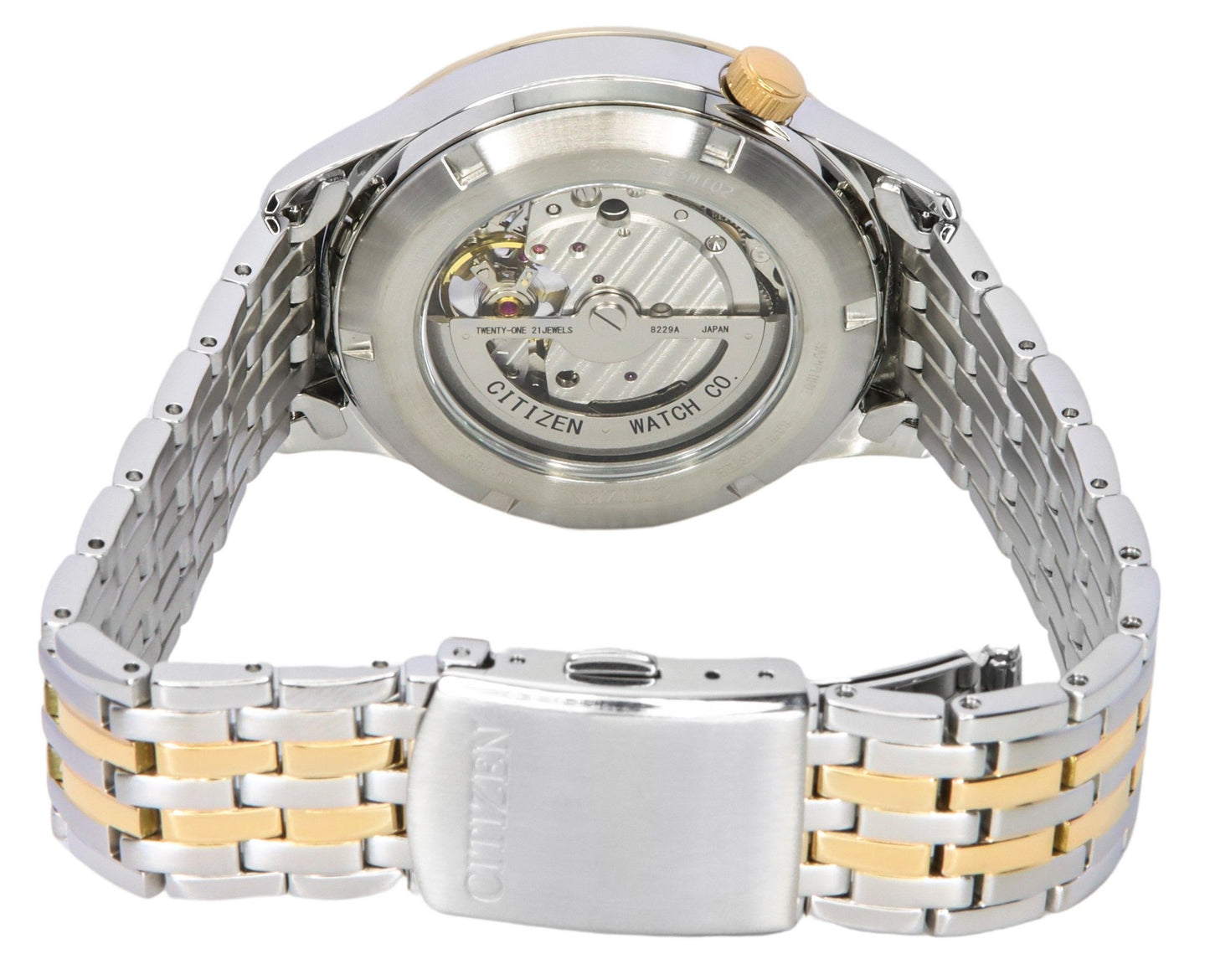 Citizen Two Tone Edelstahl Open Heart White Dial Automatik NH9136-88A Herrenuhr
