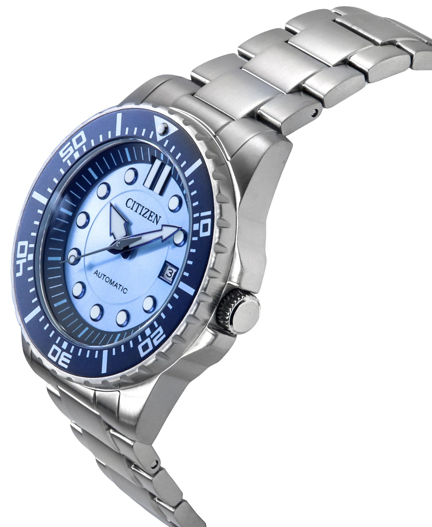 Citizen Limited Edition Edelstahl Blaues Zifferblatt Automatik NJ0178-81M 100M Herrenuhr