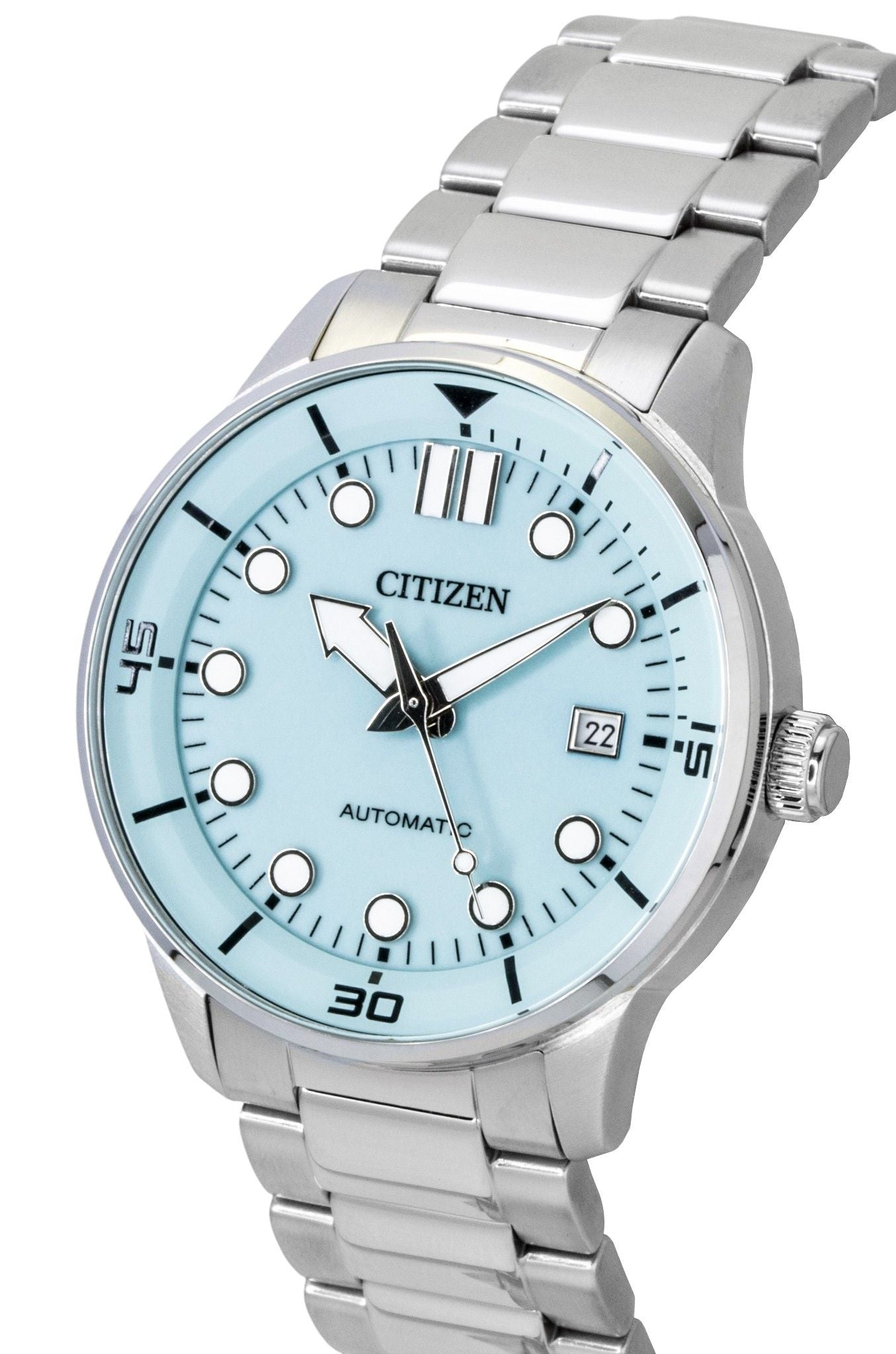 Citizen Analog Edelstahl Turquoise Dial Automatik NJ0191-83M 100M Herrenuhr