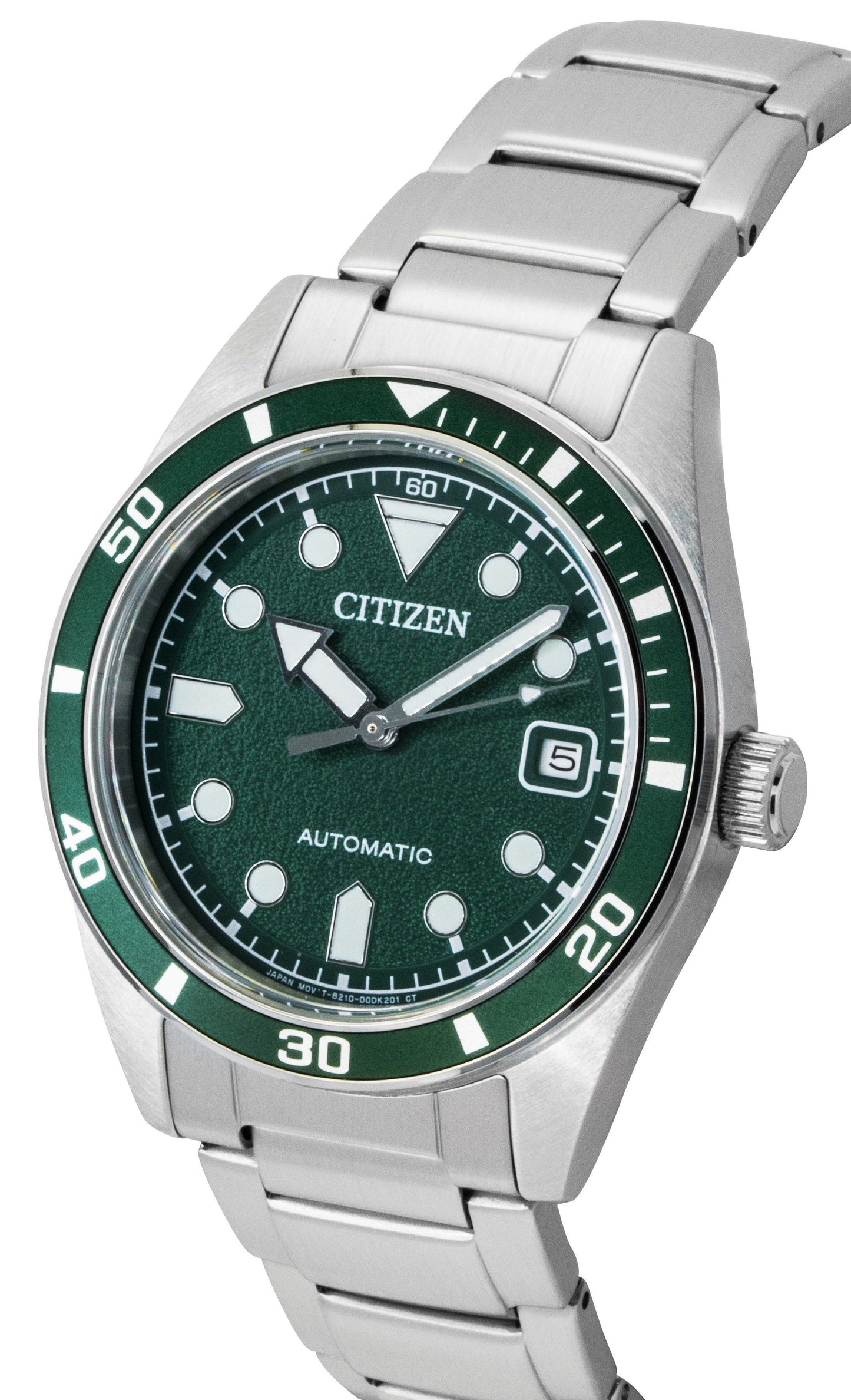 Citizen Edelstahl Gr?nes Zifferblatt Automatik NJ0220-52X 100M Herrenuhr