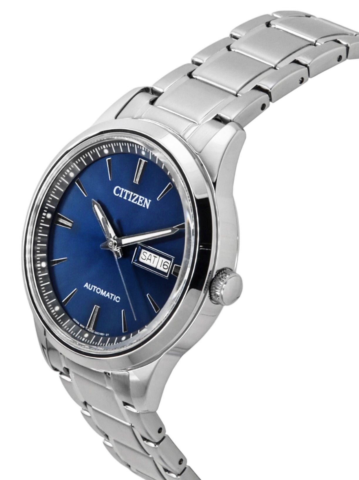 Citizen Edelstahl Blaues Zifferblatt Automatik NY4058-79L Herrenuhr