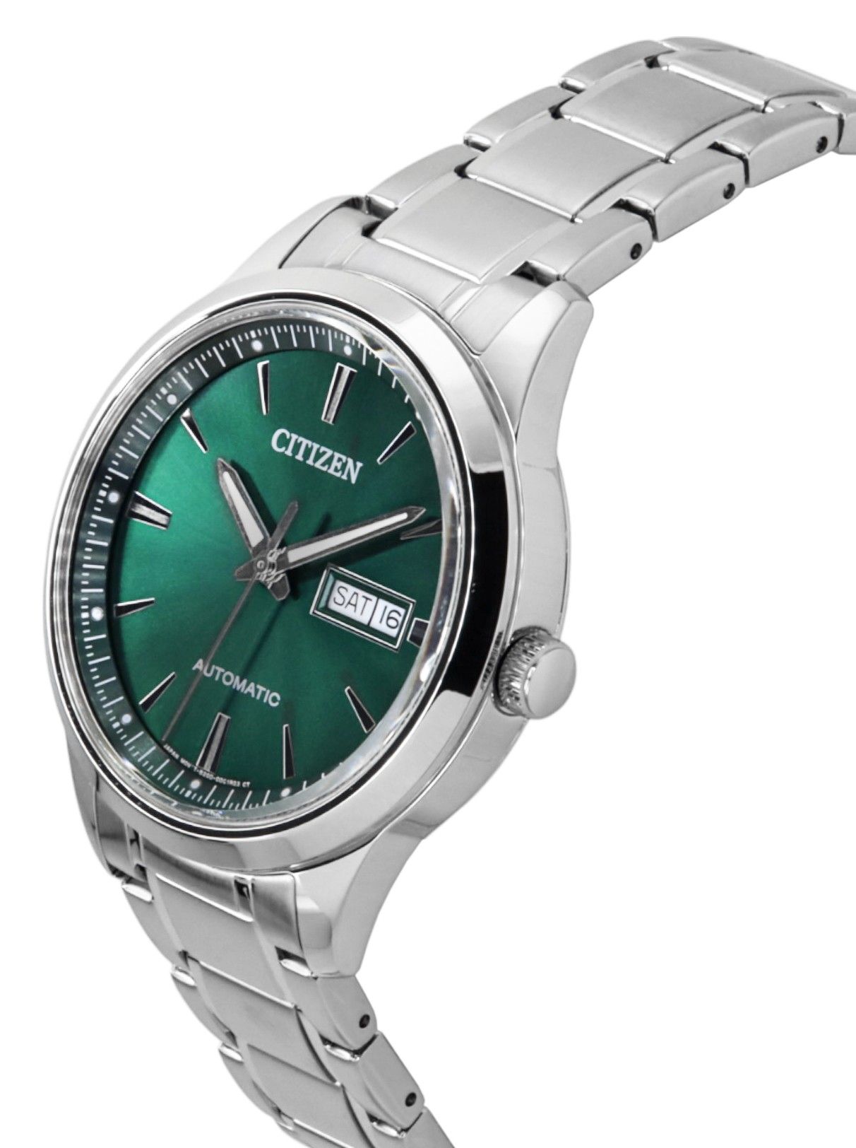 Citizen Edelstahl Gr?nes Zifferblatt Automatik NY4058-79X Herrenuhr
