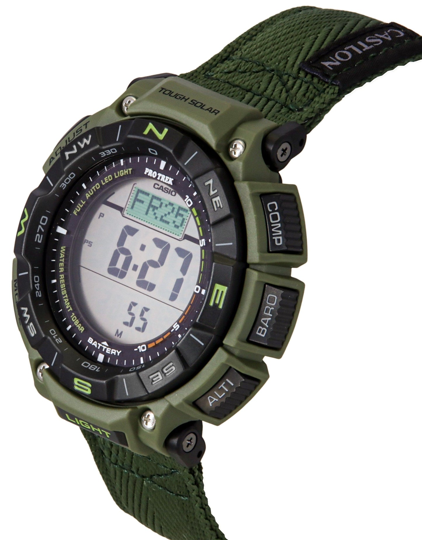 Casio Pro Trek Climber Line Digital Cloth Strap Solar PRG-340B-3 100M Herrenuhr