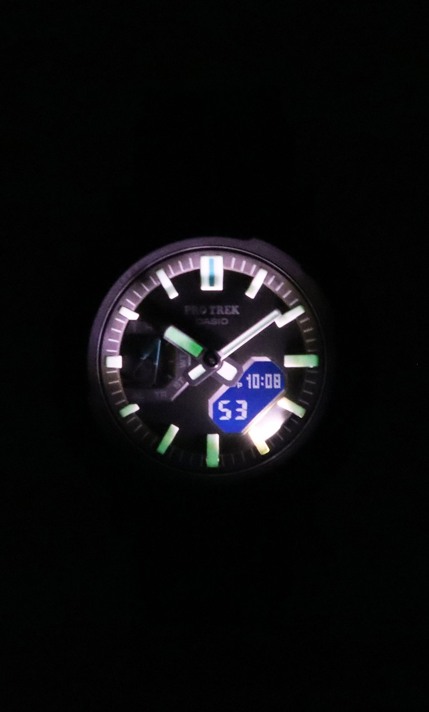 Casio Pro Trek Analog Digital Smartphone Link Resin Gr?nes Zifferblatt Tough Solar PRJ-B001-1 100M Herrenuhr