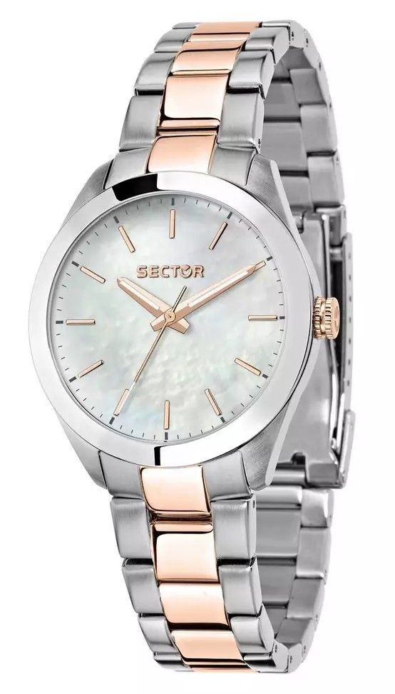 Sector 220 Just Time Two Tone Edelstahl Perlmutt-Zifferblatt Quarz R3253588520 Damenuhr