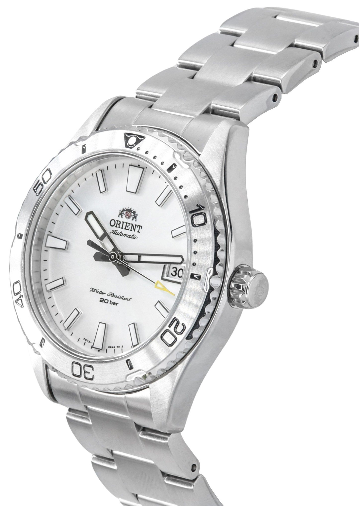 Orient Sports Mako Edelstahl White Dial Automatik Taucher RA-AC0Q03S10B RA-AC0Q03S30B 200M Herrenuhr