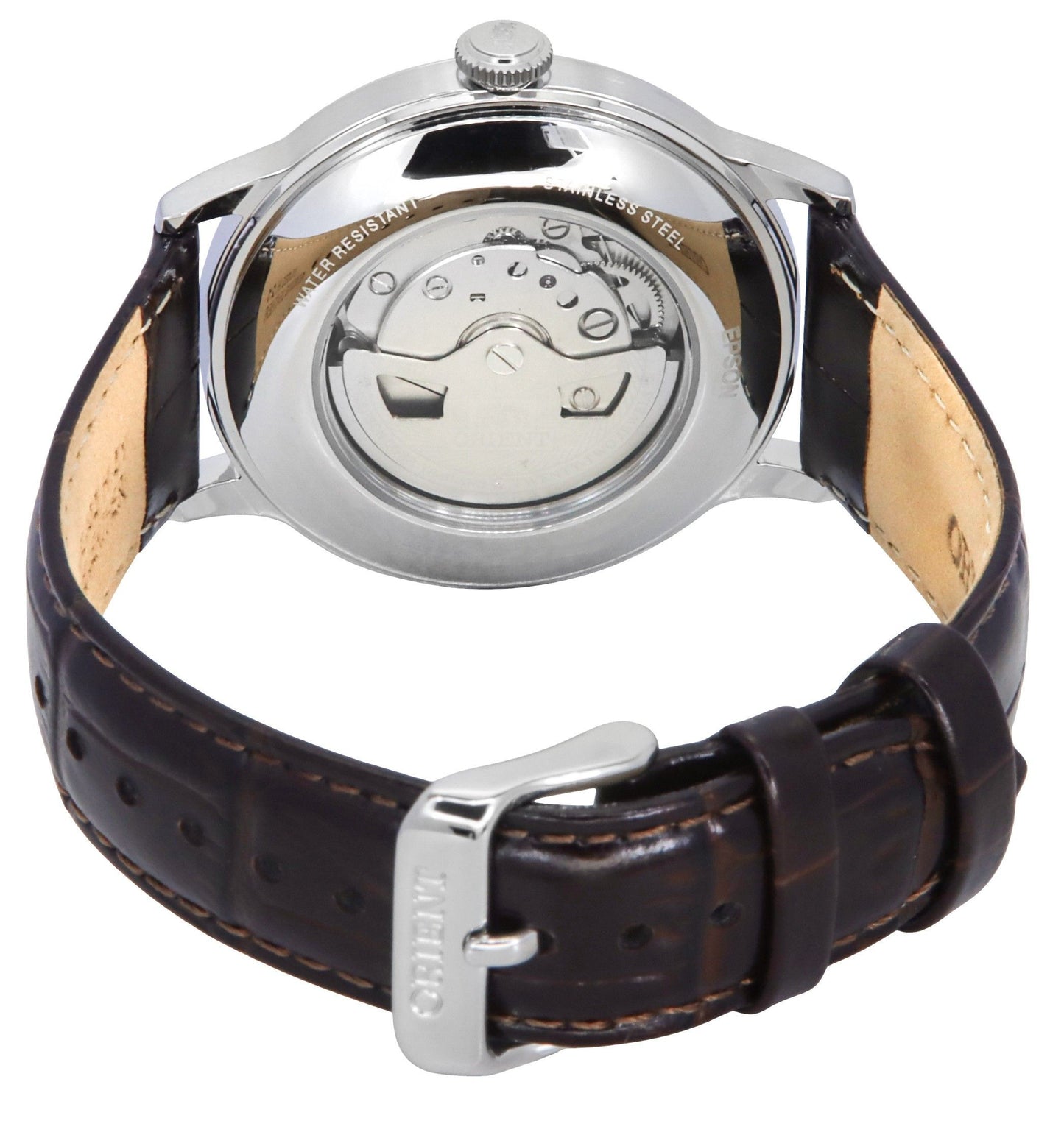 Orient Classic Bambino Version 8 Lederarmband Beige Dial Automatik RA-AK0702Y Herrenuhr