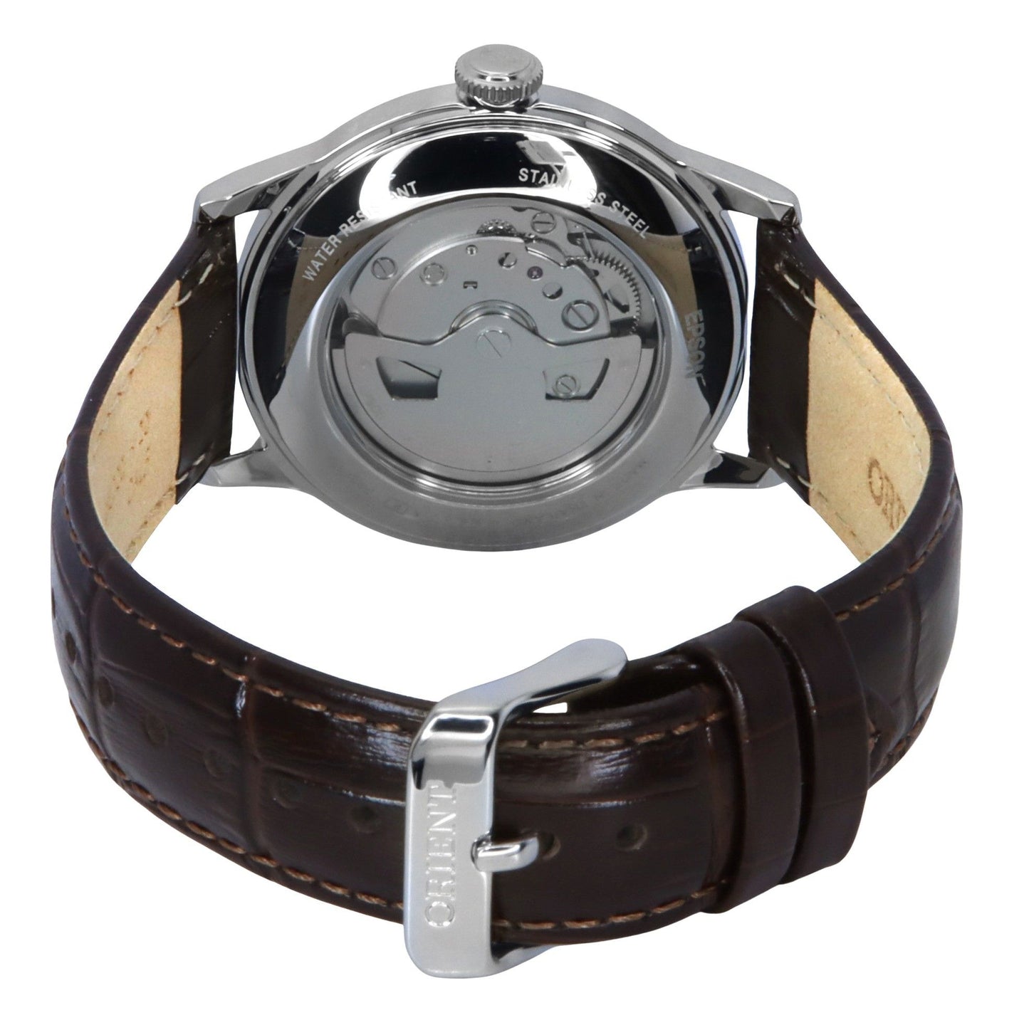 Orient Classic Bambino Version 2 Small Seconds Brown Lederarmband Champagnerfarbenes Zifferblatt Automatik RA-AP0105Y Herrenuhr