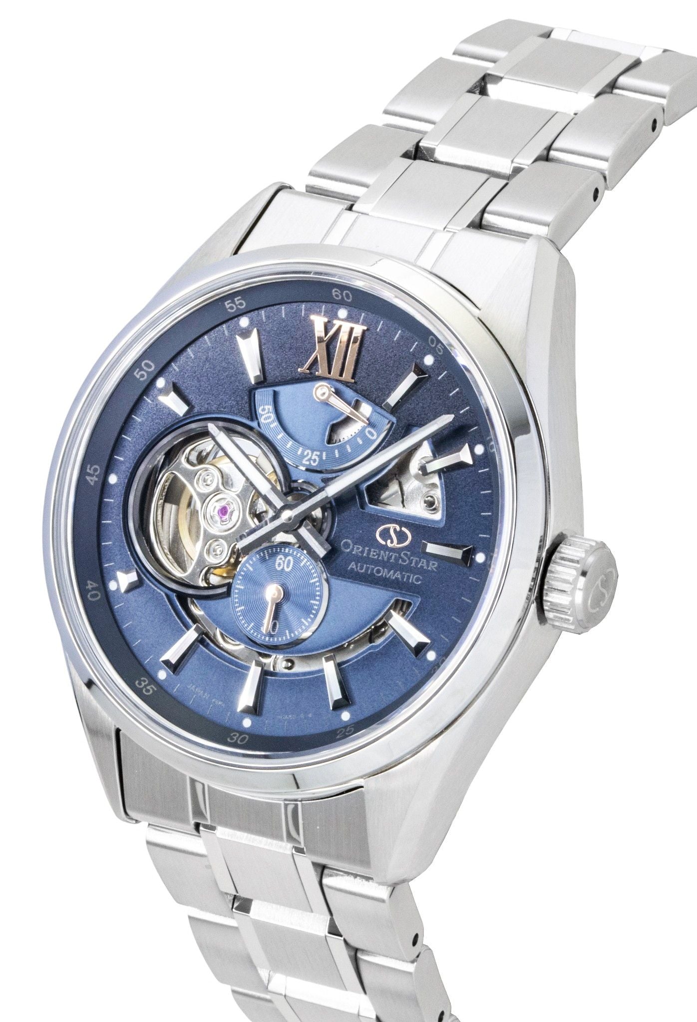 Orient Star Keshiki Limited Edition Edelstahl Open Heart Blue Graues Zifferblatt Automatik RE-AV0132L 100M Herrenuhr