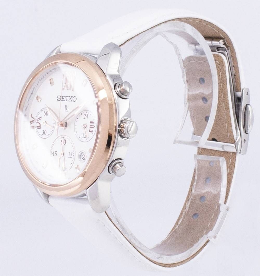 Generalüberholt Seiko Lukia Chronograph Quarz SRWZ84 SRWZ84P1 SRWZ84P Damenuhr