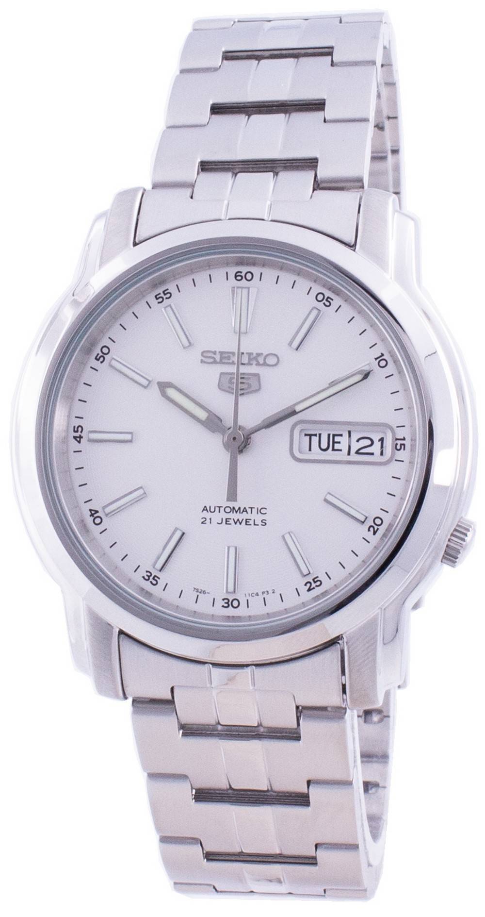 Seiko 5 Automatik White Dial SNKL75 SNKL75K1 SNKL75K Herrenuhr