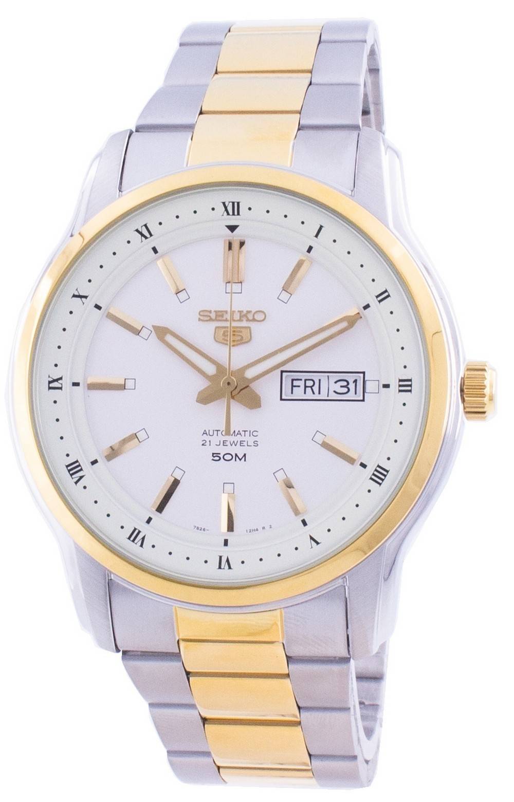 Seiko 5 Automatik White Dial SNKP14 SNKP14K1 SNKP14K Herrenuhr