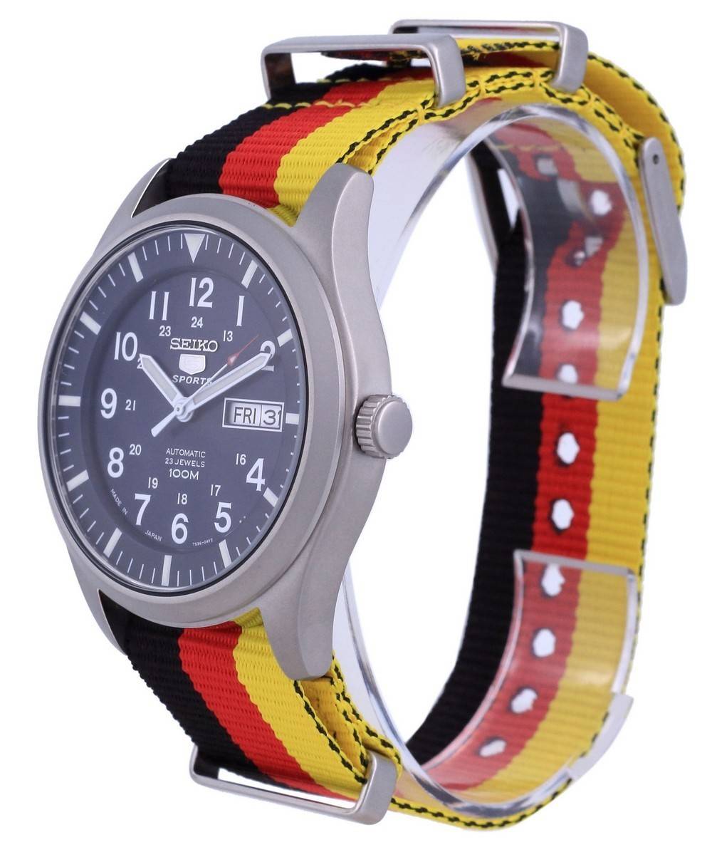 Seiko 5 Sports Automatik Polyester SNZG11J1-var-NATO26 100M Herrenuhr