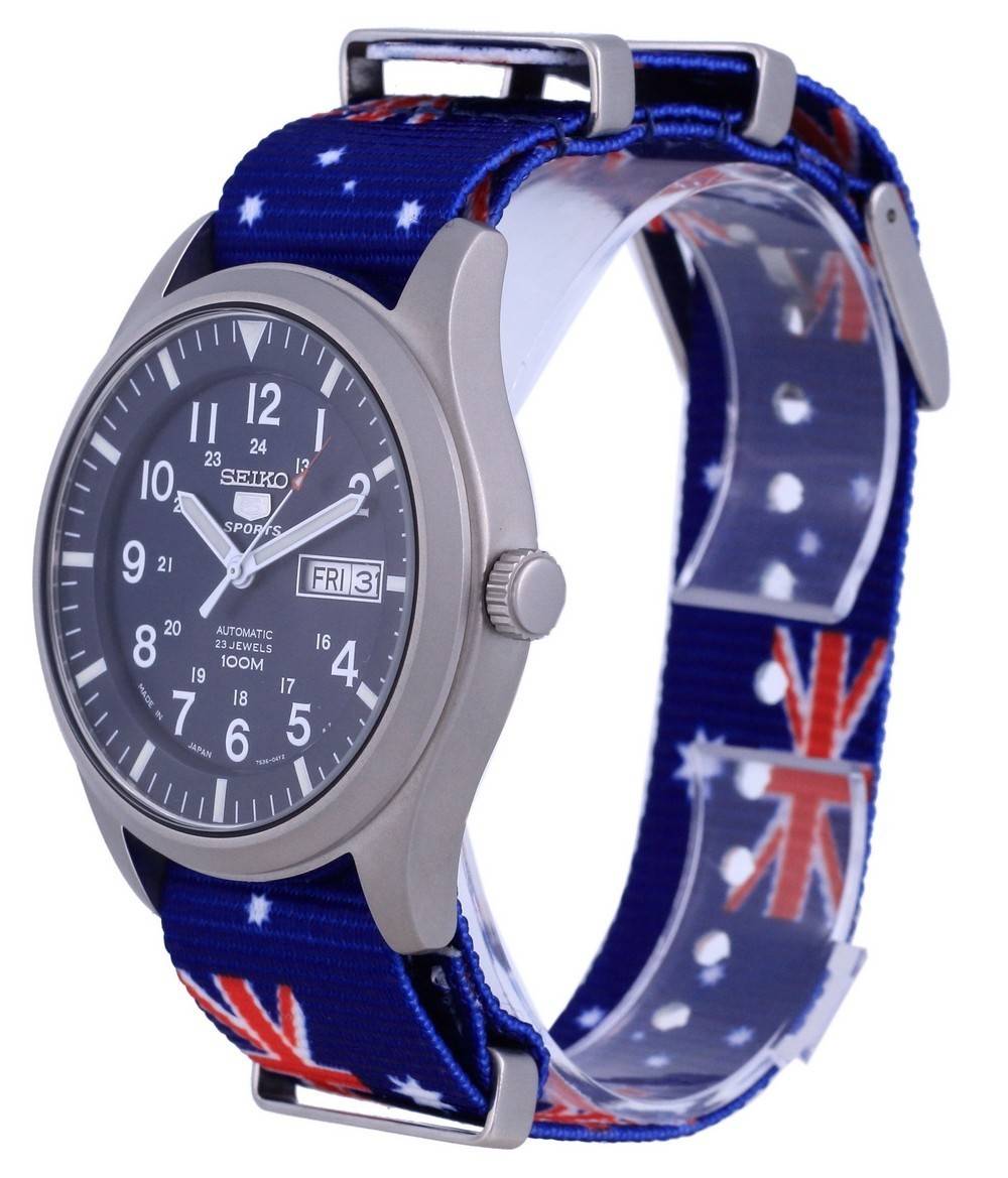 Seiko 5 Sports Automatik Polyester SNZG11J1-var-NATO30 100M Herrenuhr