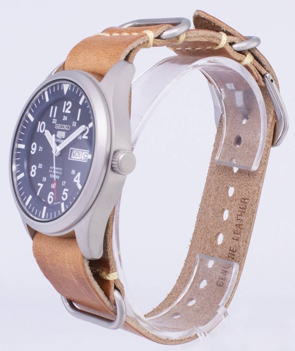 Seiko 5 Sports SNZG11K1-var-LS18 Automatik Brown Lederarmband Herrenuhr