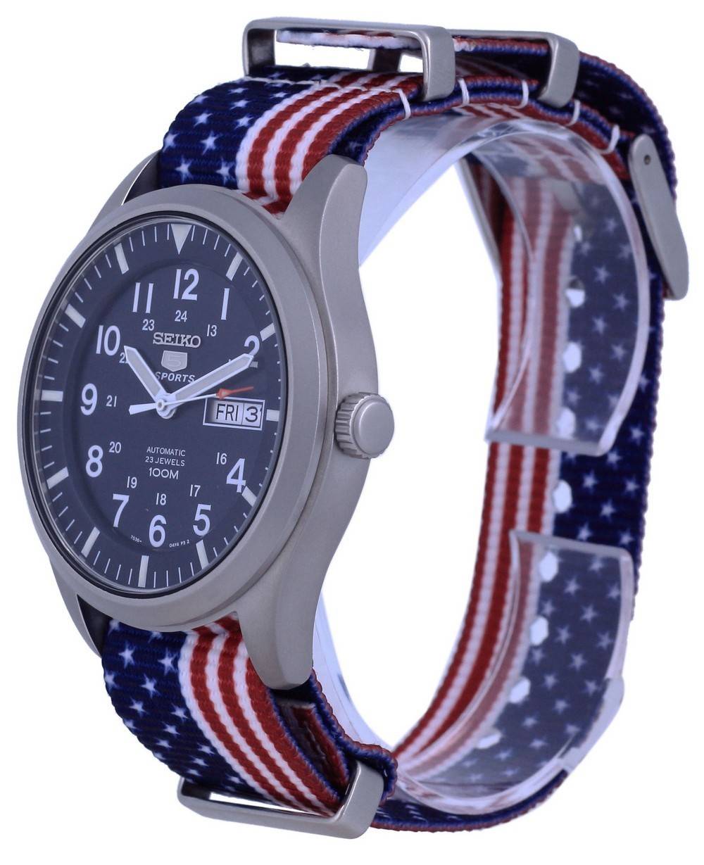 Seiko 5 Sports Automatik Polyester SNZG11K1-var-NATO27 100M Herrenuhr