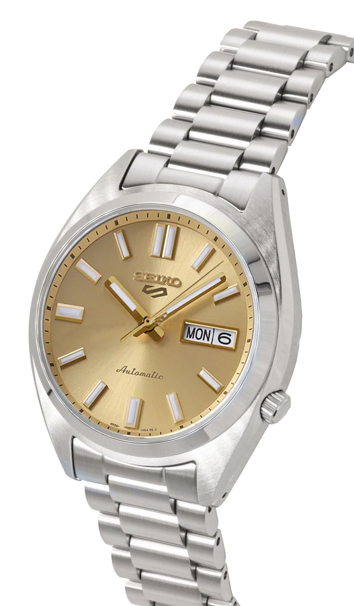 Seiko 5 Sports SNXS Edelstahl Gold Dial Automatik SRPL59K1 100M Herrenuhr