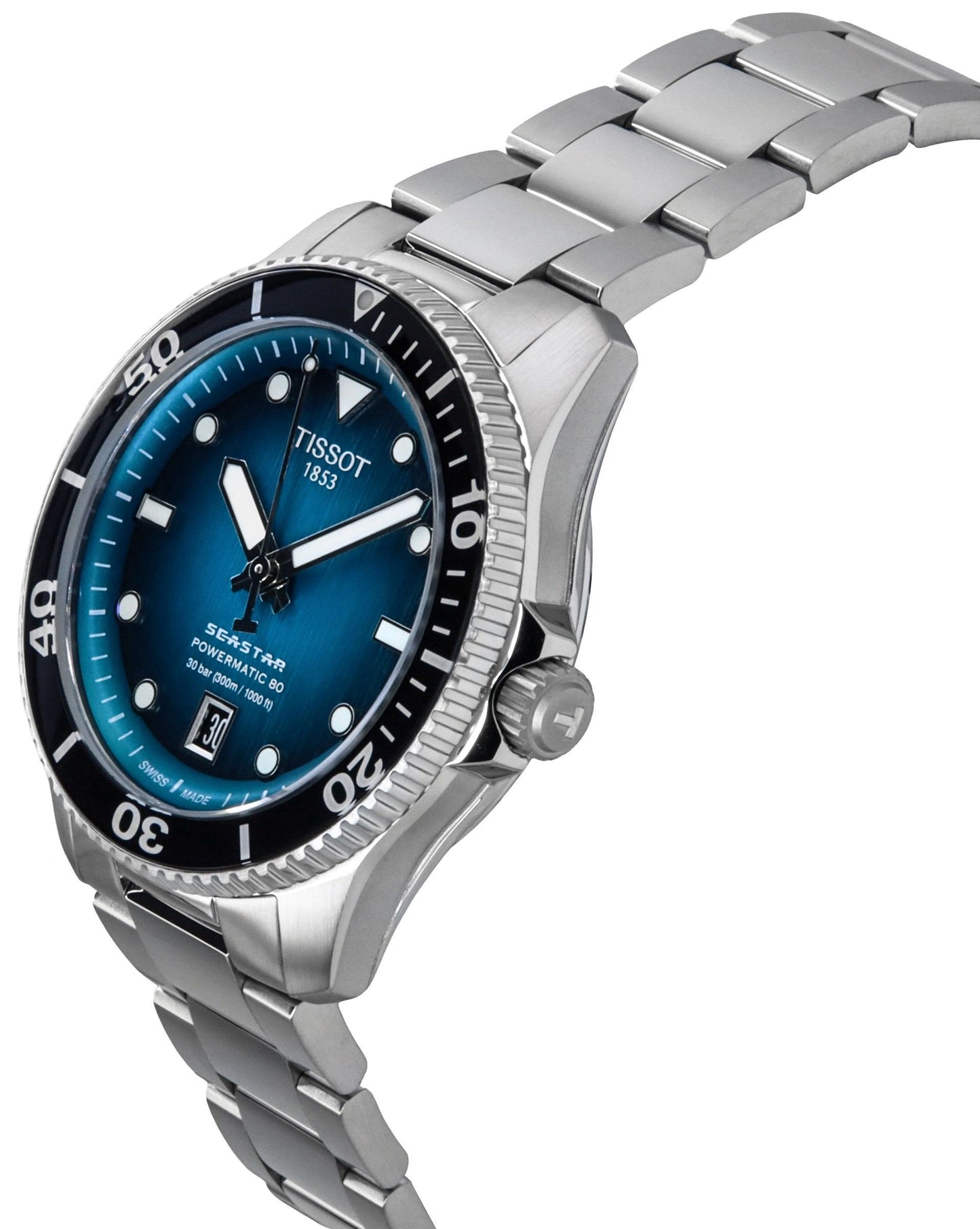 Tissot Seastar 1000 Powermatic 80 Turquoise Dial Automatik Taucher T120.807.11.091.00 300M Herrenuhr