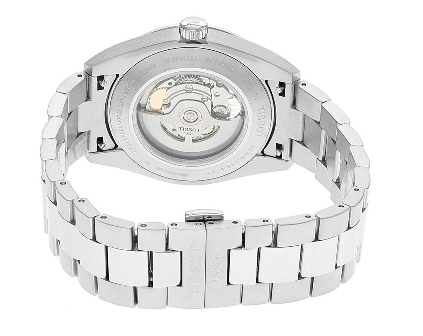 Tissot T-Classic Gentleman Powermatic 80 Open Heart Blaues Zifferblatt Automatik T127.407.11.041.01 100M Herrenuhr