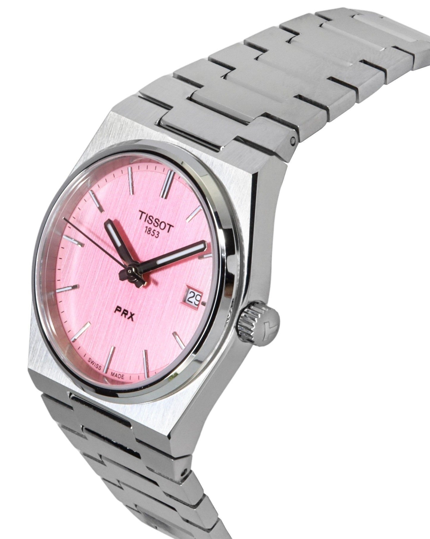 Tissot PRX Edelstahl Pink Dial Quarz T137.210.11.331.00 100M Damenuhr