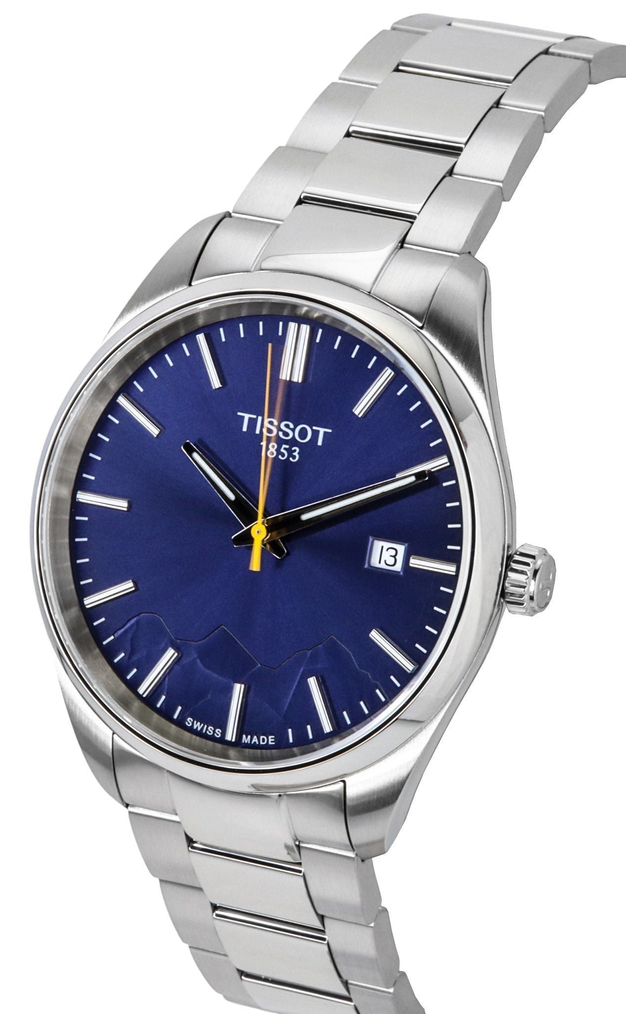 Tissot PR 100 Jungfraubahn Special Edition Edelstahl Blaues Zifferblatt Quarz T150.210.11.041.01 100M Damenuhr