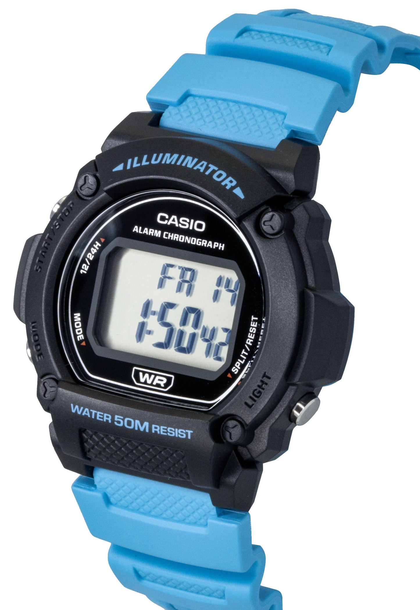 Casio Standard Digital Blue Resin Strap Quarz W-219H-2A2V Herrenuhr