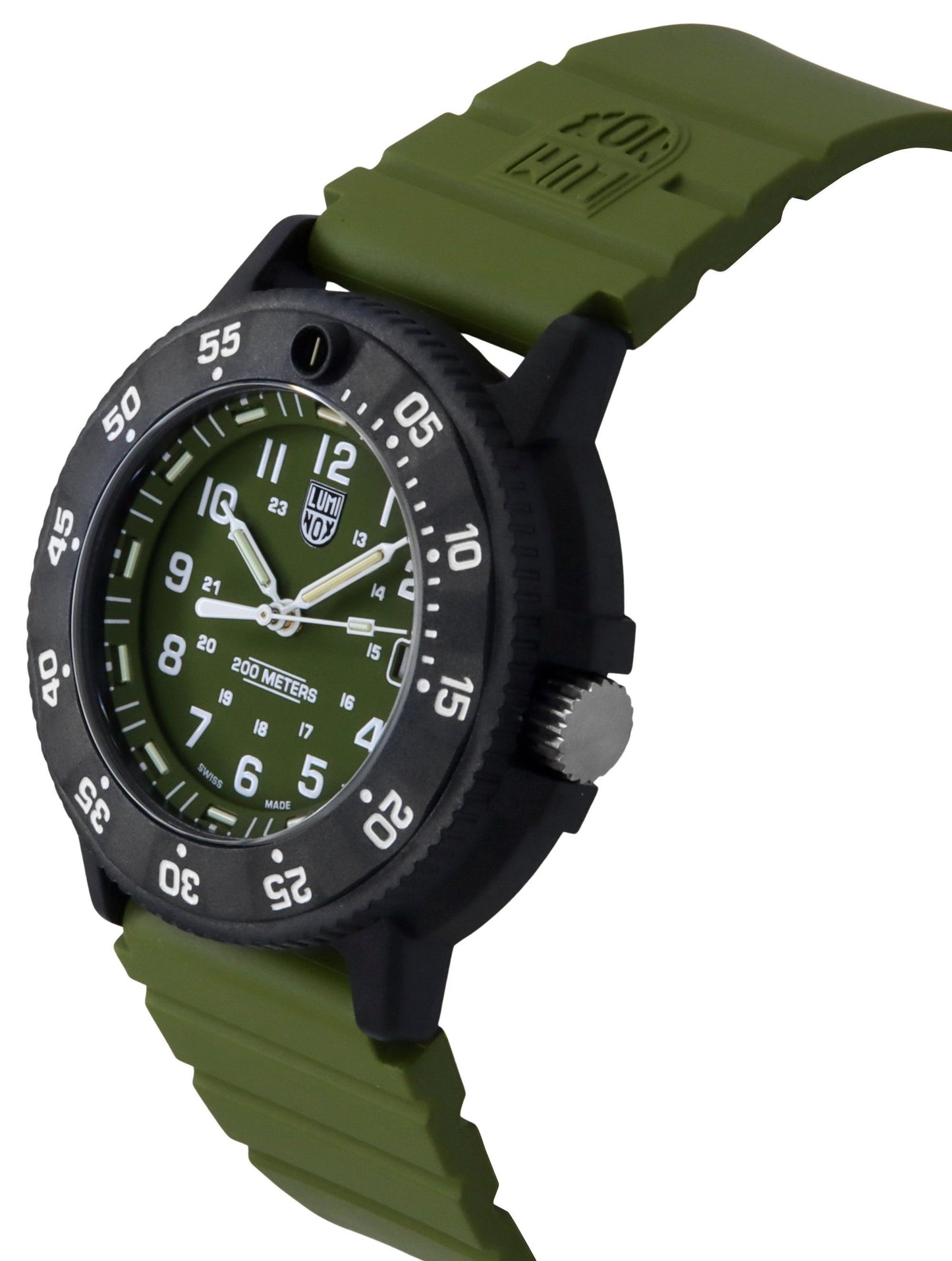 Luminox Original Navy Seal Rubber Strap Gr?nes Zifferblatt Quarz Taucher XS.3013.EVO.S 200M Herrenuhr