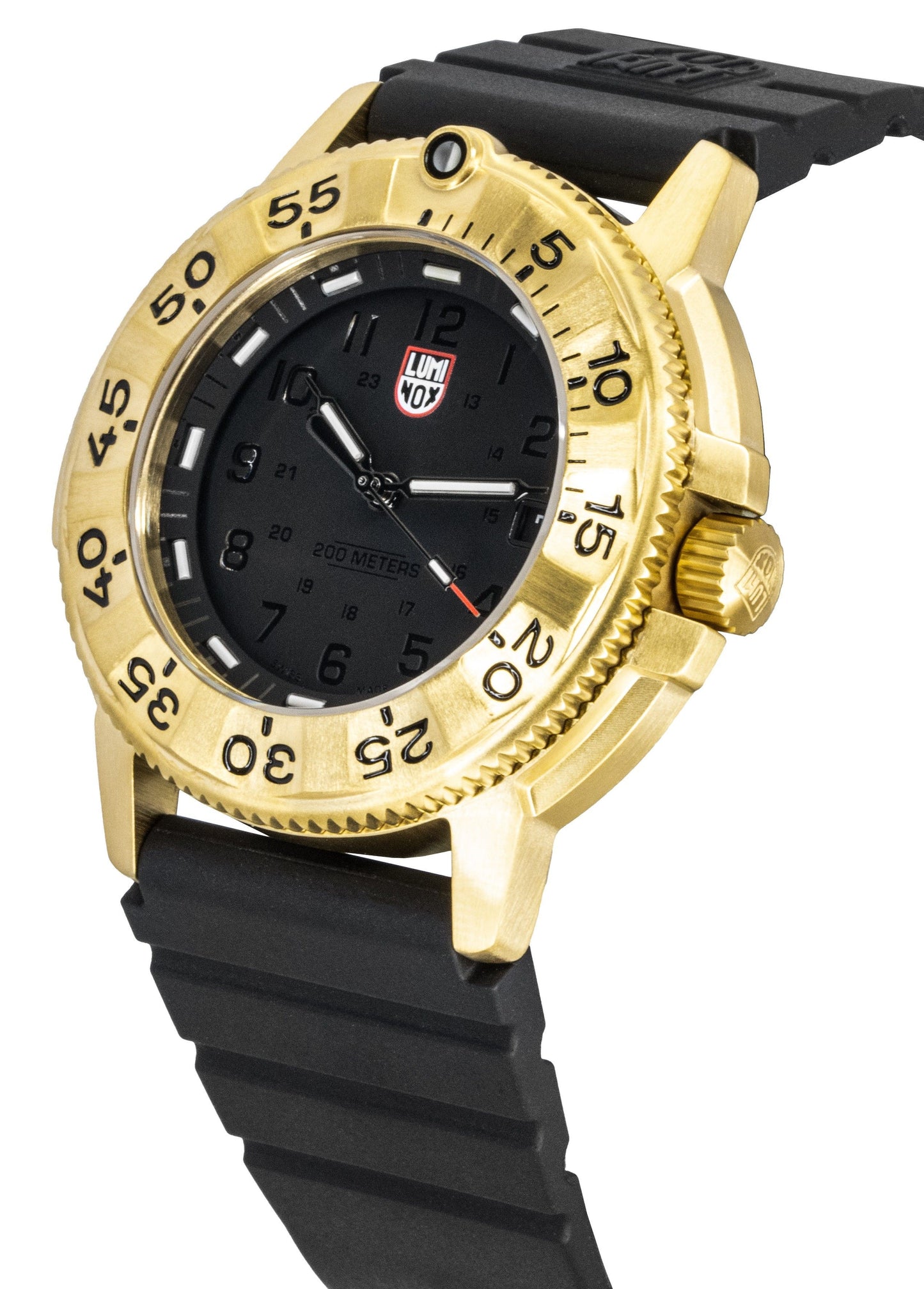 Luminox Navy Seal Foundation Rubber Strap Schwarzes Zifferblatt Quarz Taucher XS.3221.NSF 200M Herrenuhr