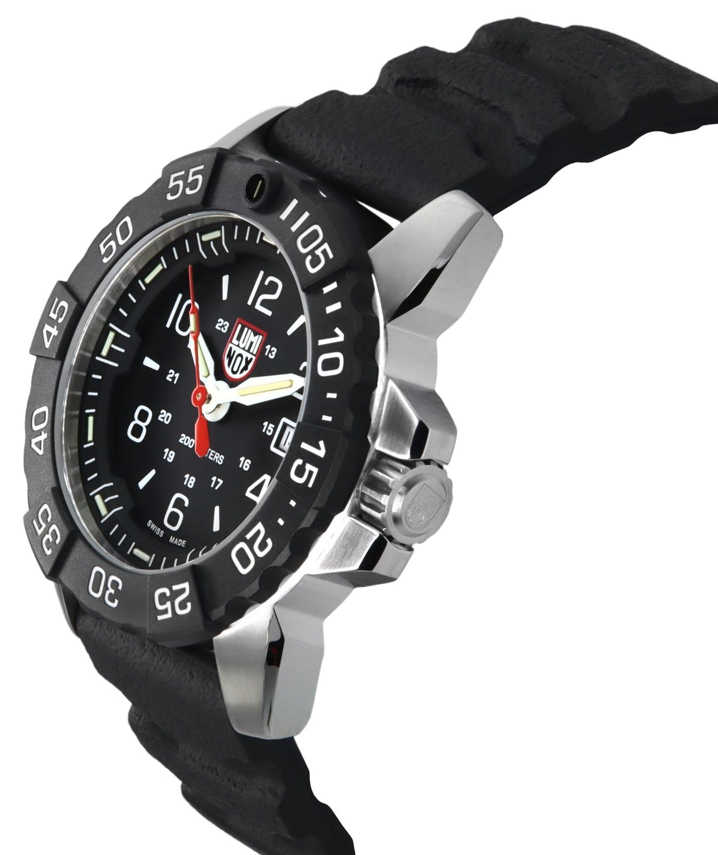 Luminox Navy Seal RSC Rubber Strap Schwarzes Zifferblatt Quarz Taucher XS.3251.CB 200M Herrenuhr