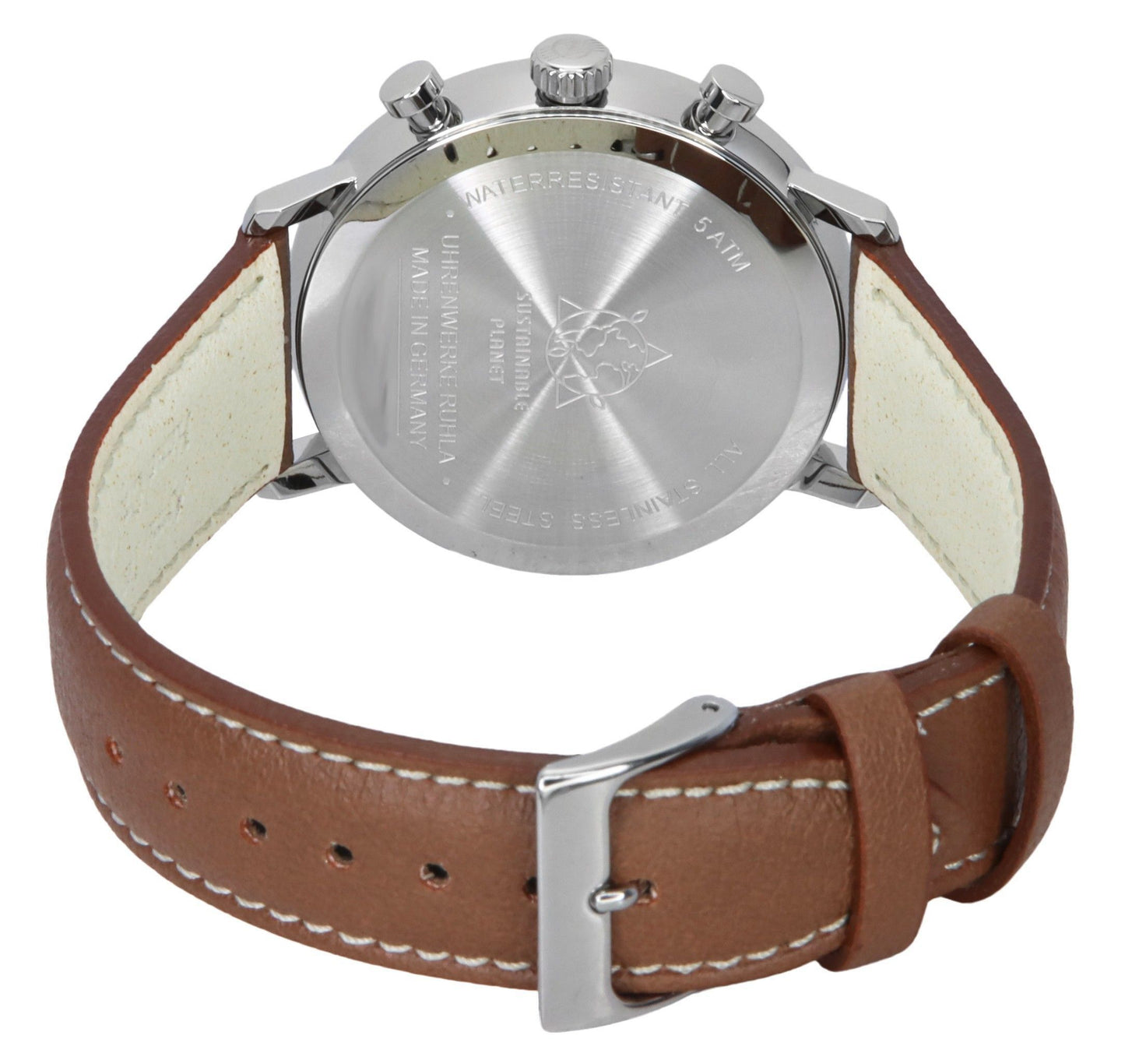 Zeppelin LZ129 Hindenburg Chronograph Brown Lederarmband Beige Dial Solar 80865N Herrenuhr