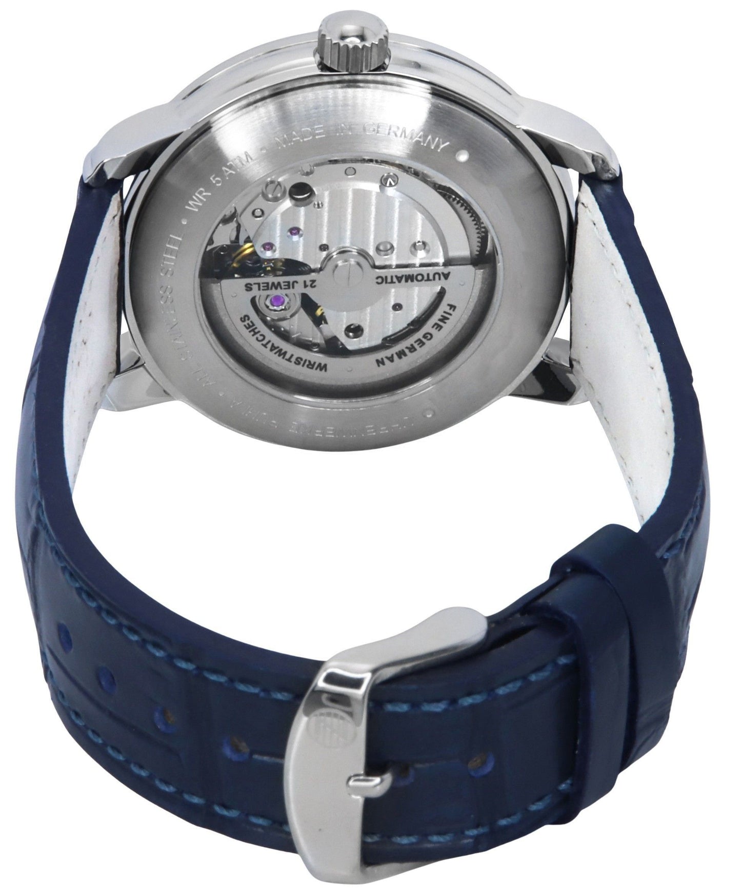 Zeppelin Friedrichshafen Lederarmband Blaues Zifferblatt Automatik 85683 Herrenuhr