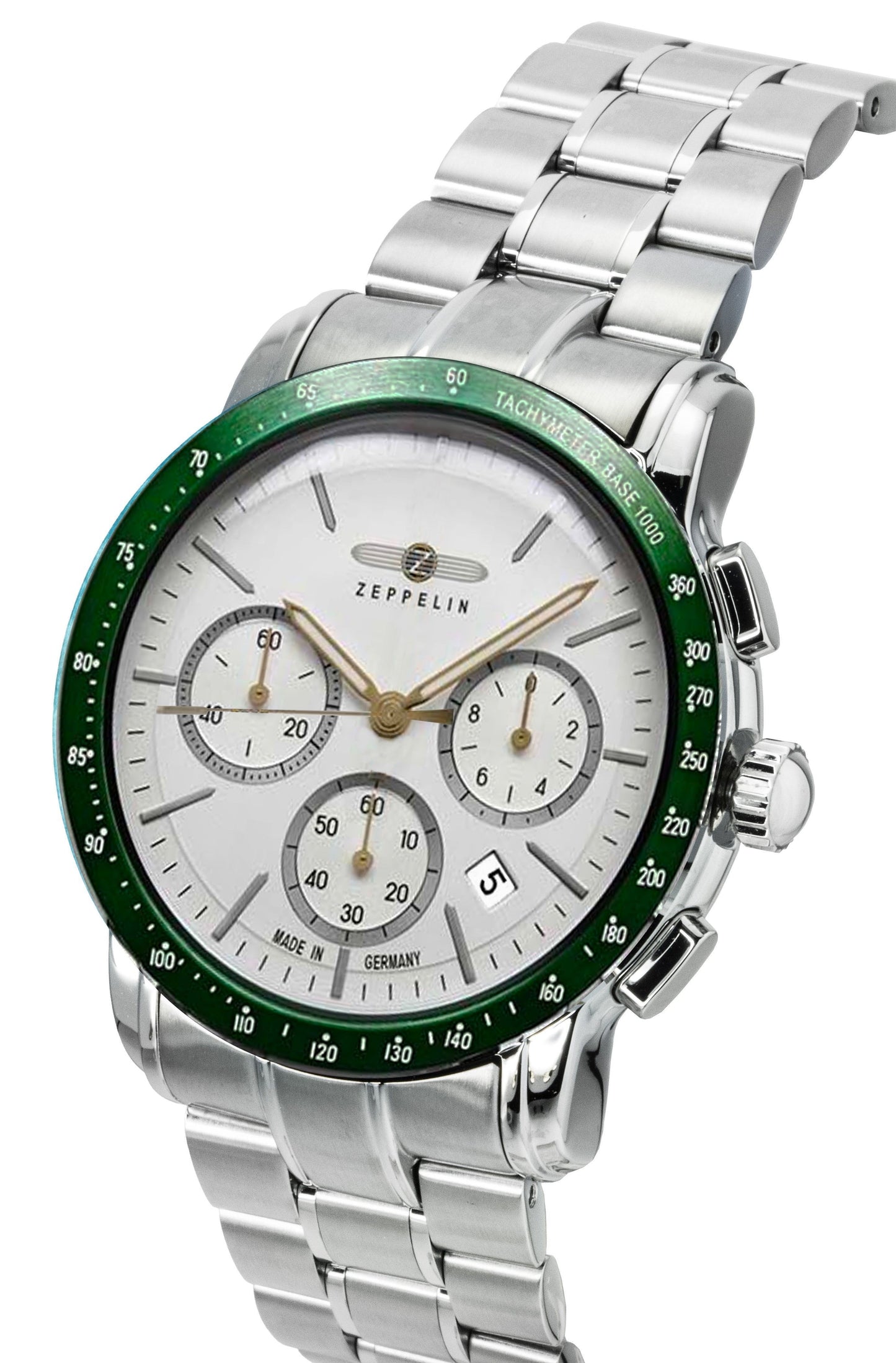 Zeppelin New York Chronograph Edelstahl White Dial Quarz 8878MB4 Herrenuhr