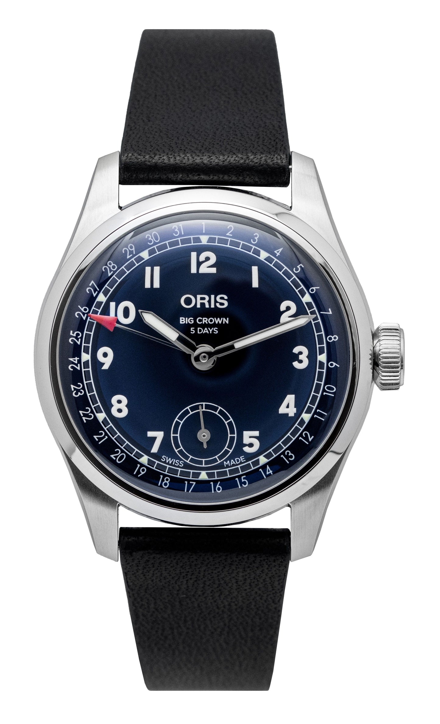 Oris Big Crown Pointer Date Calibre 403 Lederarmband Blaues Zifferblatt Automatik 01-403-7776-4065-07-5-19-11 Herrenuhr