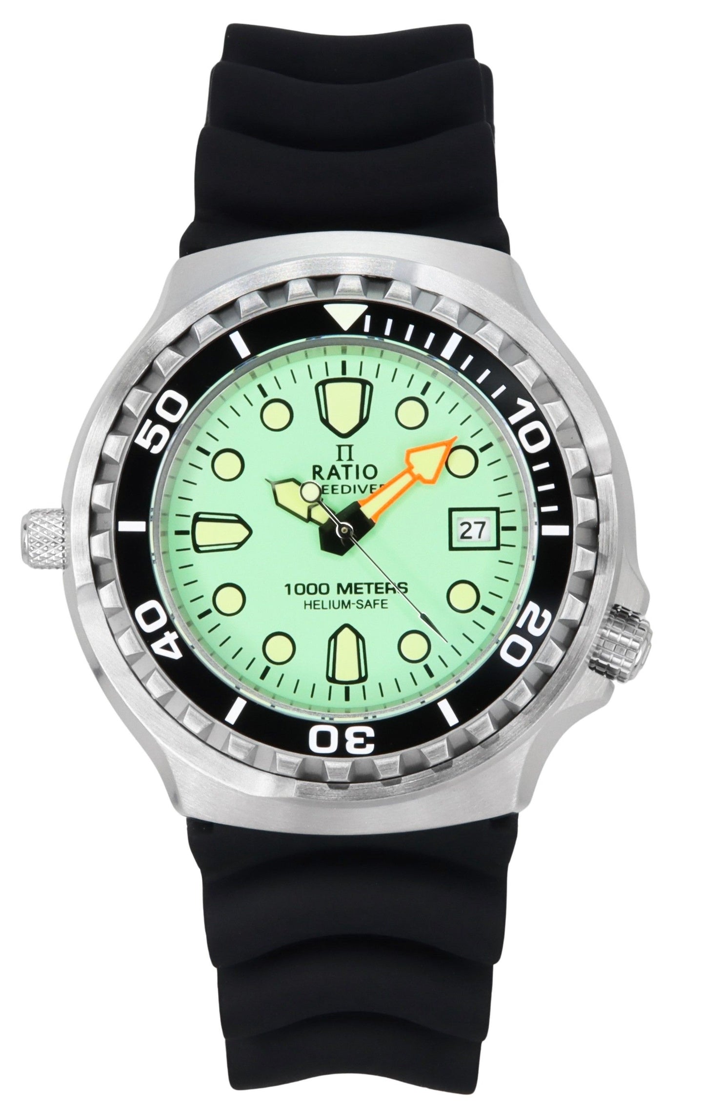 Ratio FreeDiver Version 02 Helium Safe 1000M Sapphire Quarz Mint Gr?nes Zifferblatt 1038EF102V-GRN-V02 Herrenuhr
