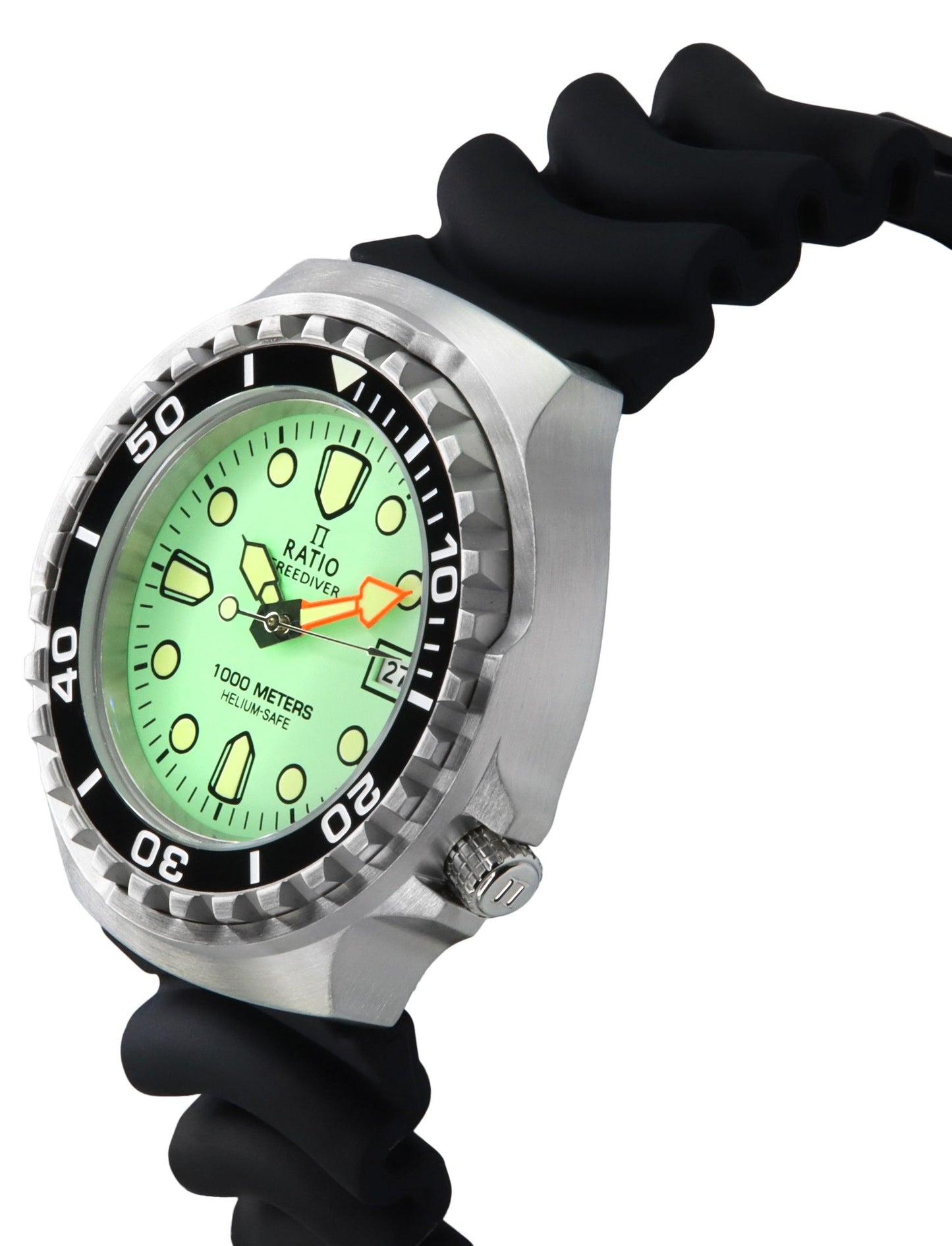 Ratio FreeDiver Version 02 Helium Safe 1000M Sapphire Quarz Mint Gr?nes Zifferblatt 1038EF102V-GRN-V02 Herrenuhr