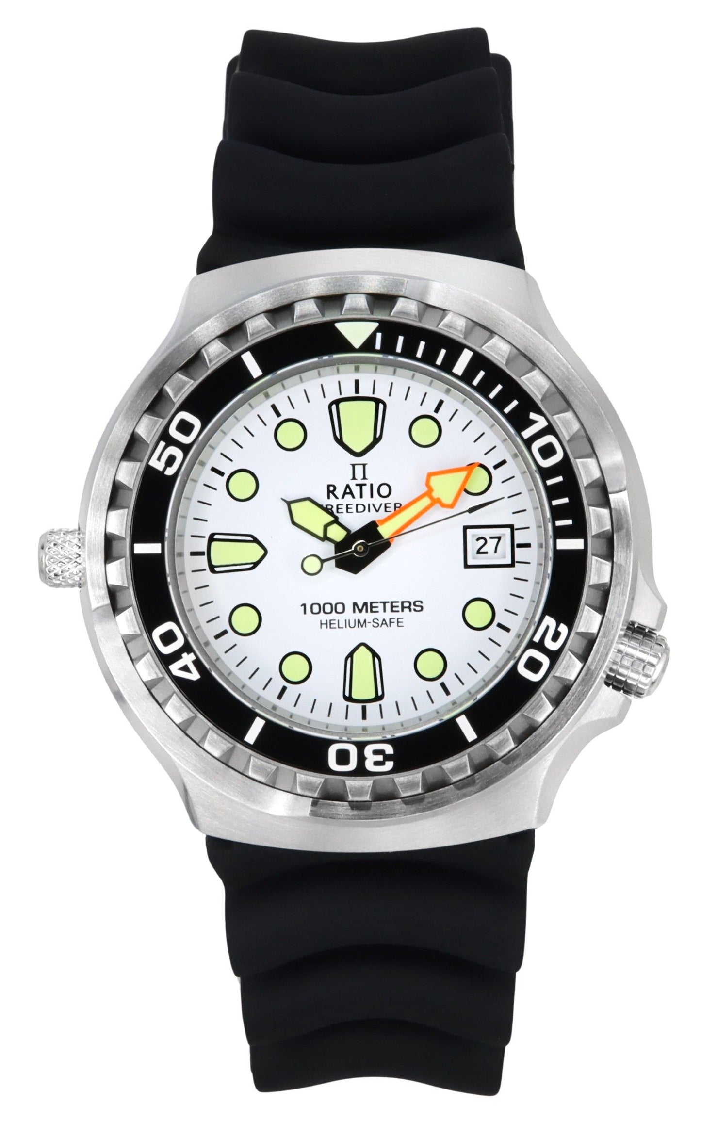 Ratio FreeDiver Version 02 Helium Safe 1000M Sapphire Quarz White Dial 1038EF102V-WHT-V02 Herrenuhr