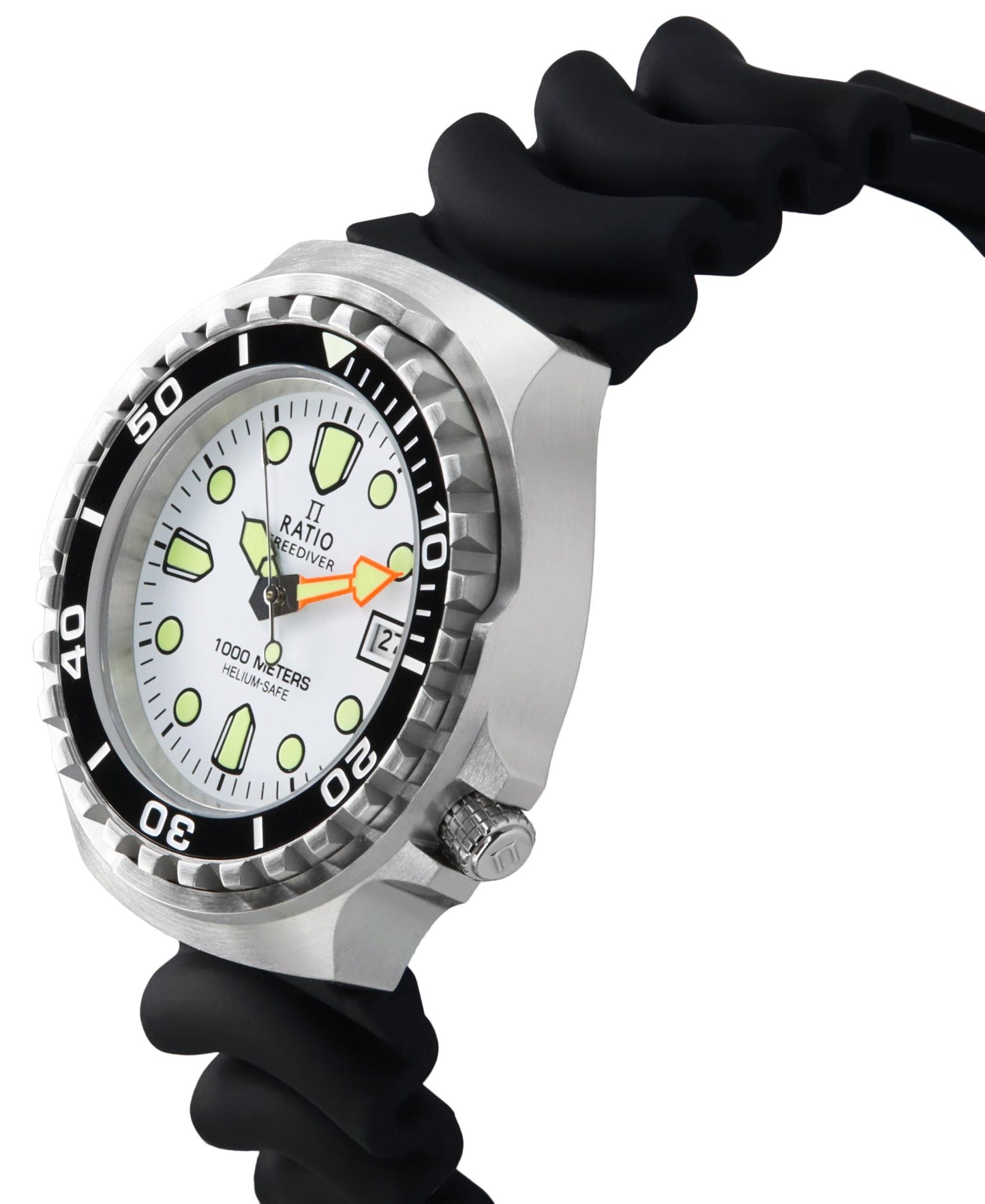 Ratio FreeDiver Version 02 Helium Safe 1000M Sapphire Quarz White Dial 1038EF102V-WHT-V02 Herrenuhr