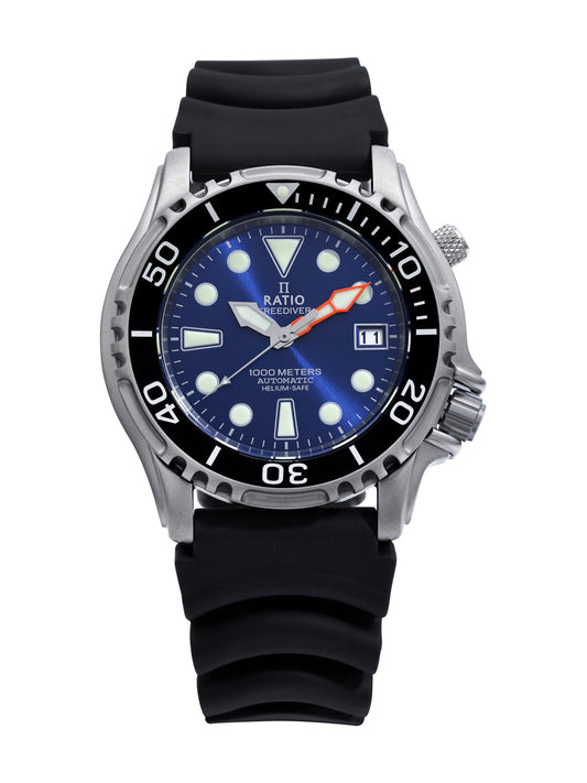 Ratio FreeDiver Helium Safe 1000M Edelstahl Automatik 1066KE20-33VA-BLU Herrenuhr