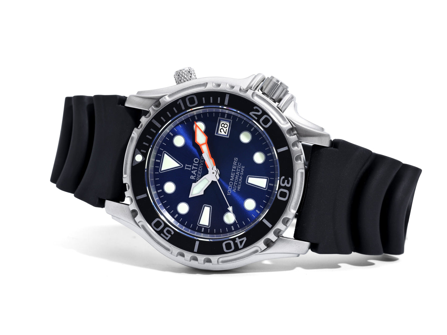Ratio FreeDiver Helium Safe 1000M Edelstahl Automatik 1066KE20-33VA-BLU Herrenuhr
