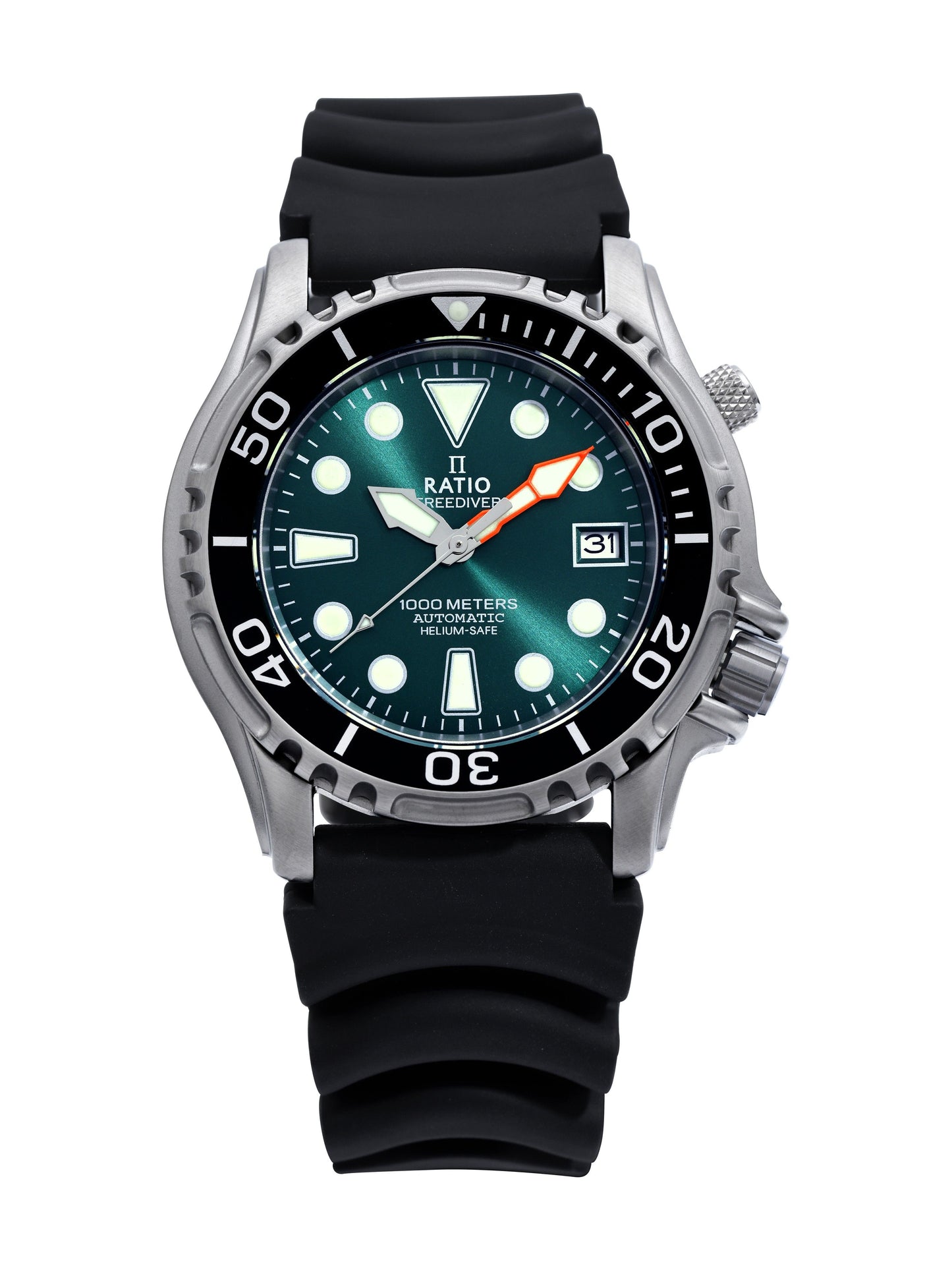 Ratio FreeDiver Helium Safe 1000M Edelstahl Automatik 1066KE20-33VA-GRN Herrenuhr