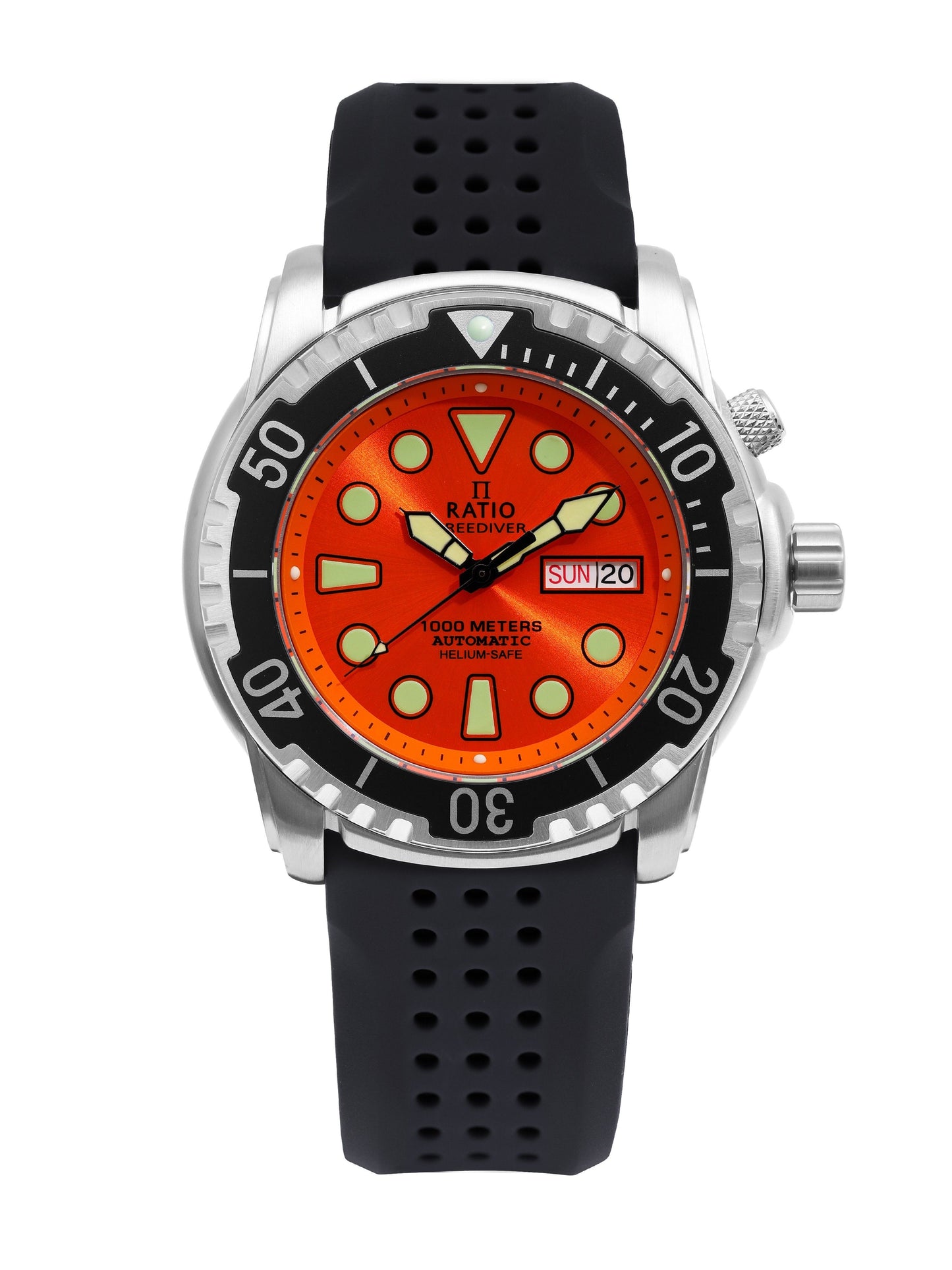 Ratio FreeDiver Version 02 Helium Safe 1000M Sapphire Automatik Orange Dial 1068HA90-34VA-ORG-V02 Herrenuhr