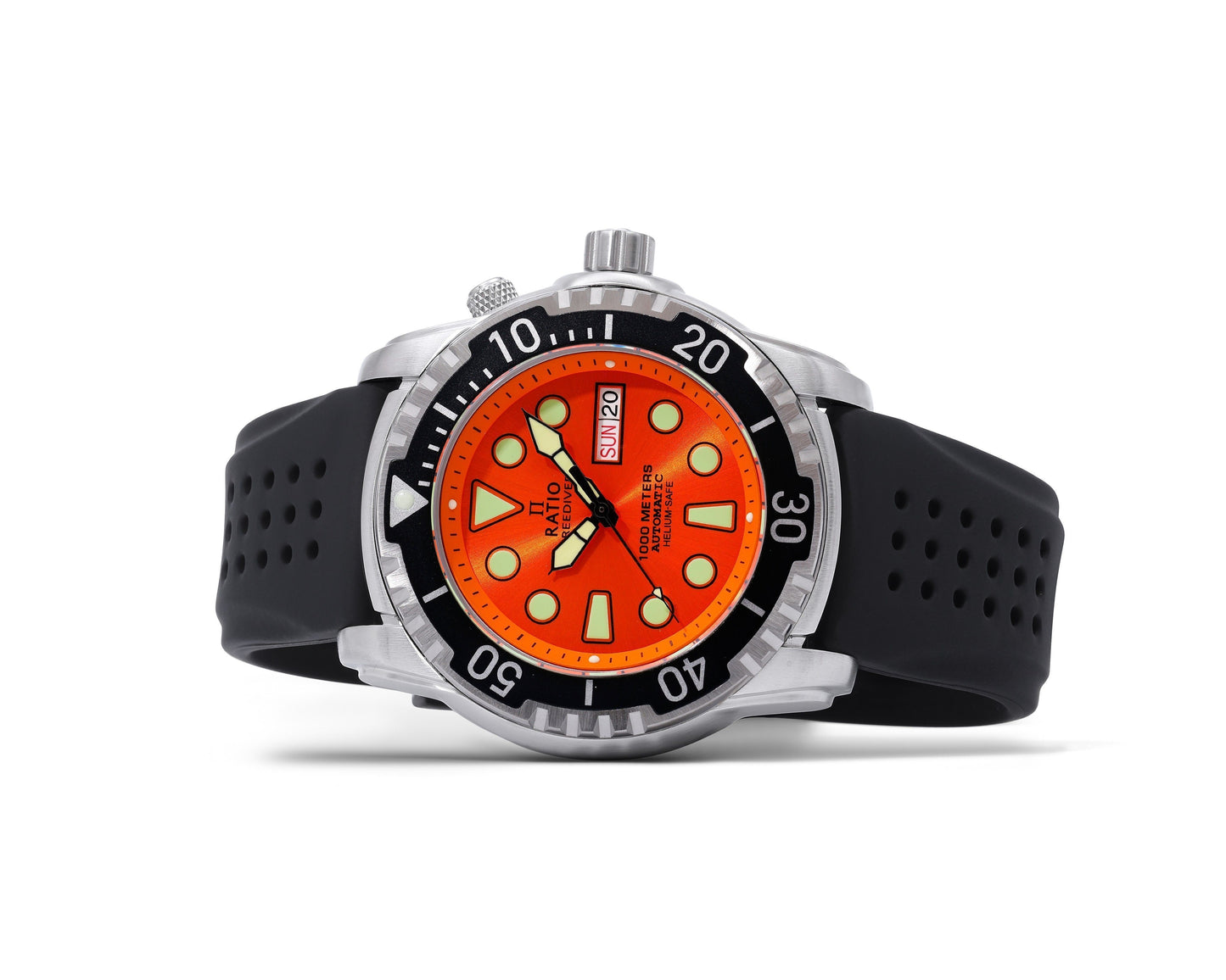 Ratio FreeDiver Version 02 Helium Safe 1000M Sapphire Automatik Orange Dial 1068HA90-34VA-ORG-V02 Herrenuhr