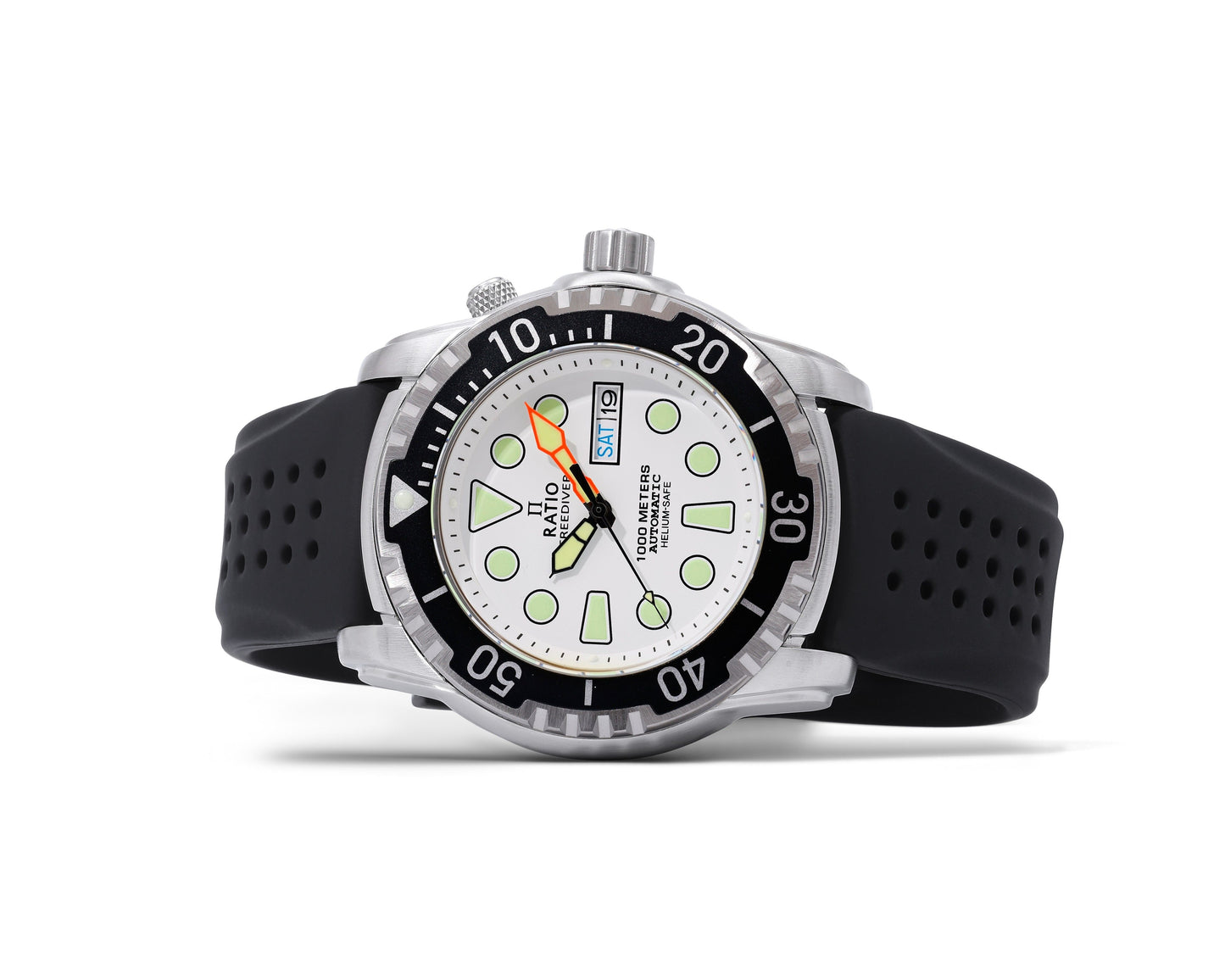 Ratio FreeDiver Version 02 Helium Safe 1000M Sapphire Automatik White Dial 1068HA90-34VA-WHT-V02 Herrenuhr