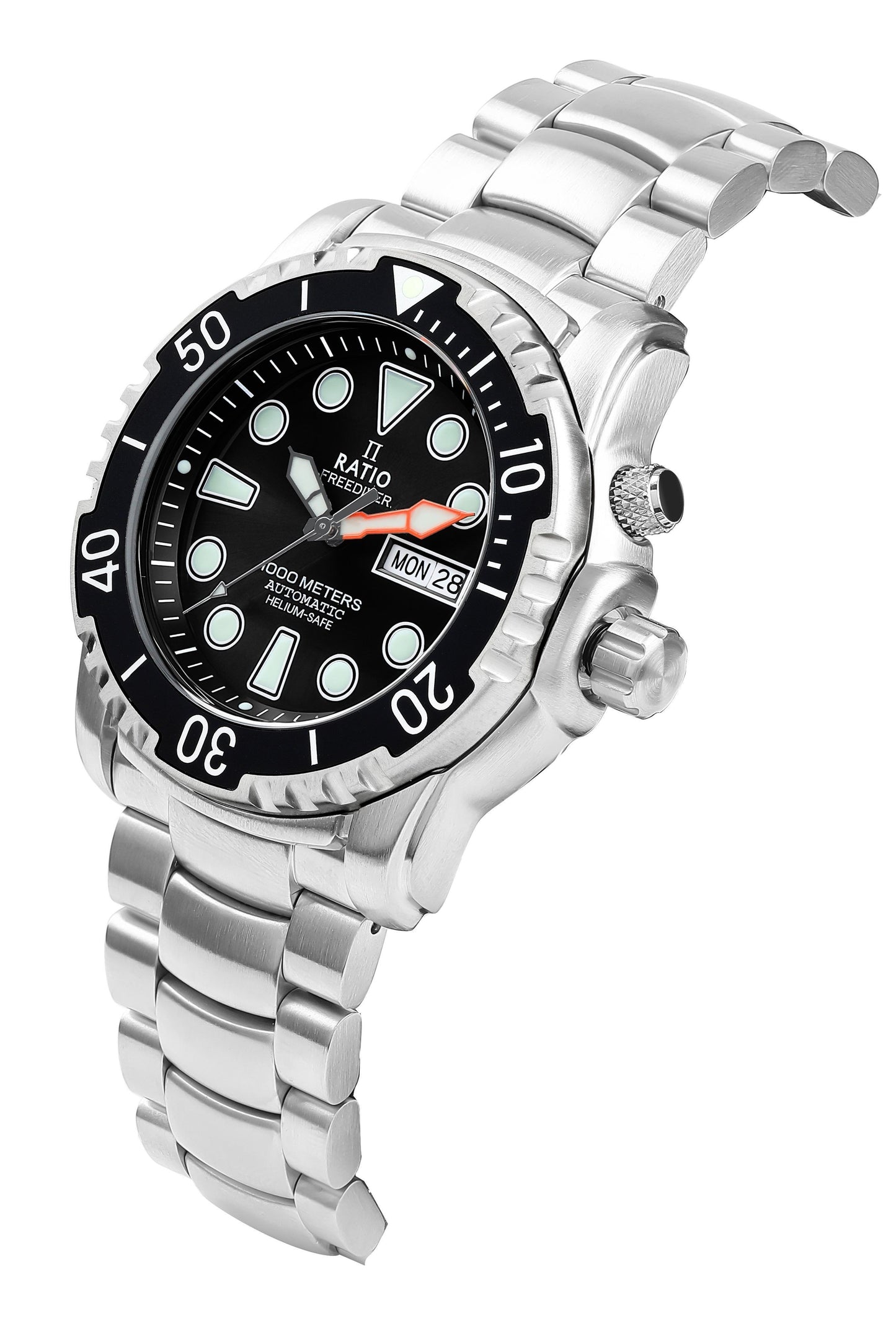 Ratio FreeDiver Helium-Safe 1000M Sapphire Automatik 1068HA96-34VA-BLK Herrenuhr