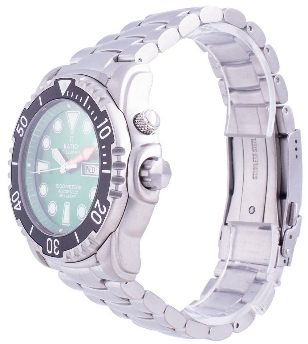 Ratio FreeDiver Helium-Safe 1000M Sapphire Automatik 1068HA96-34VA-GRN Herrenuhr